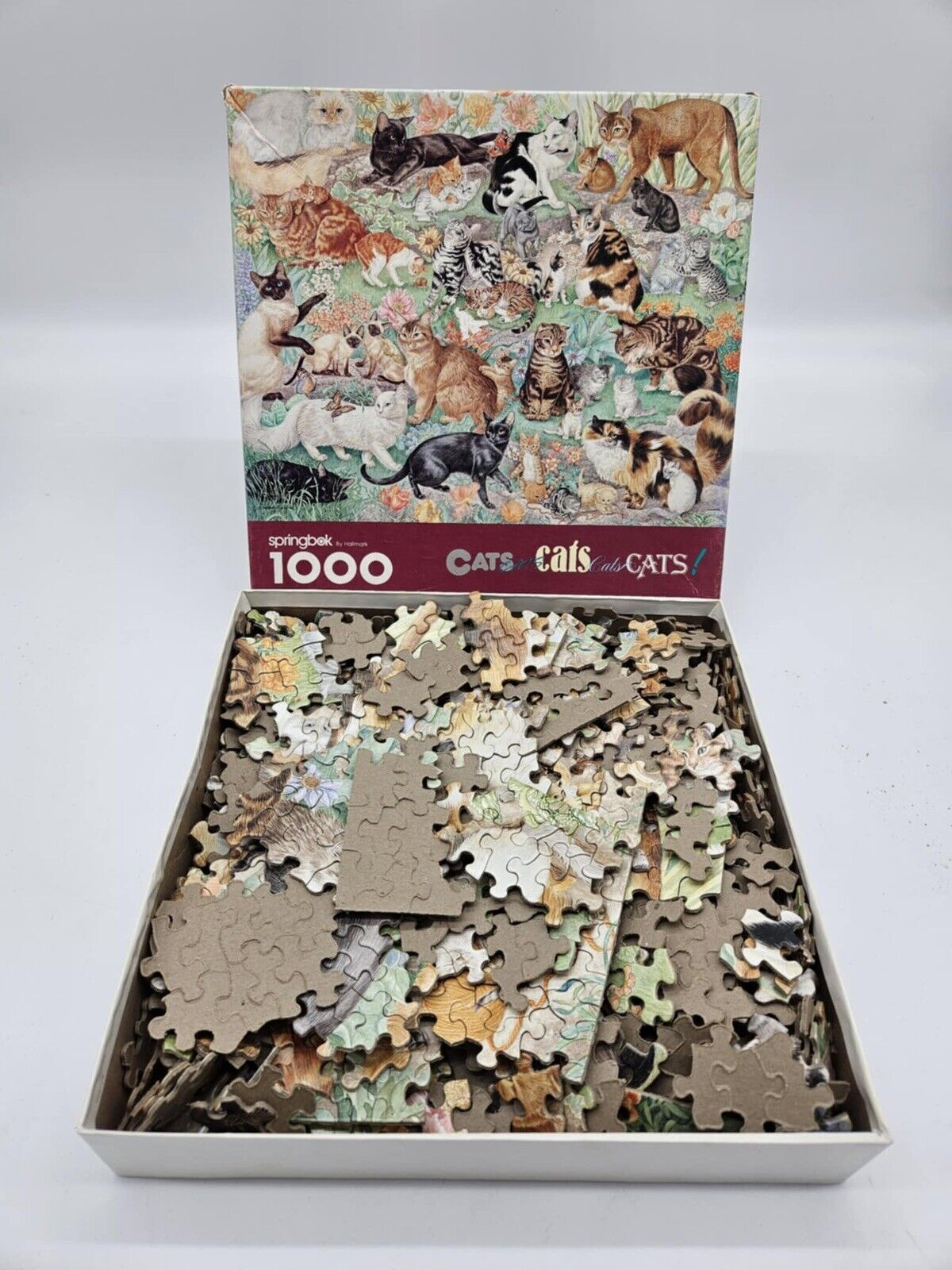VTG Springbok Cats Cats Cats Cats 1000 Piece Jigsaw Puzzle 24" x 30" PZL6117