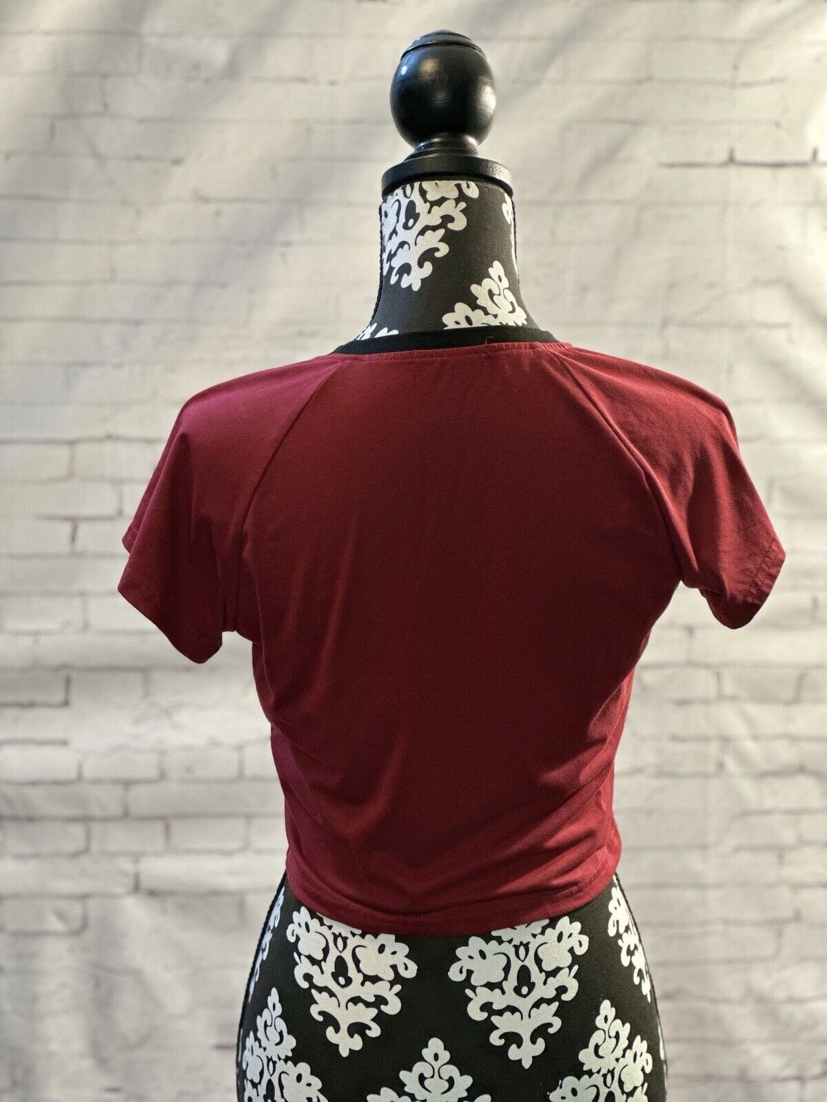SHEIN Maroon Crop Top Sz Med WCLTH