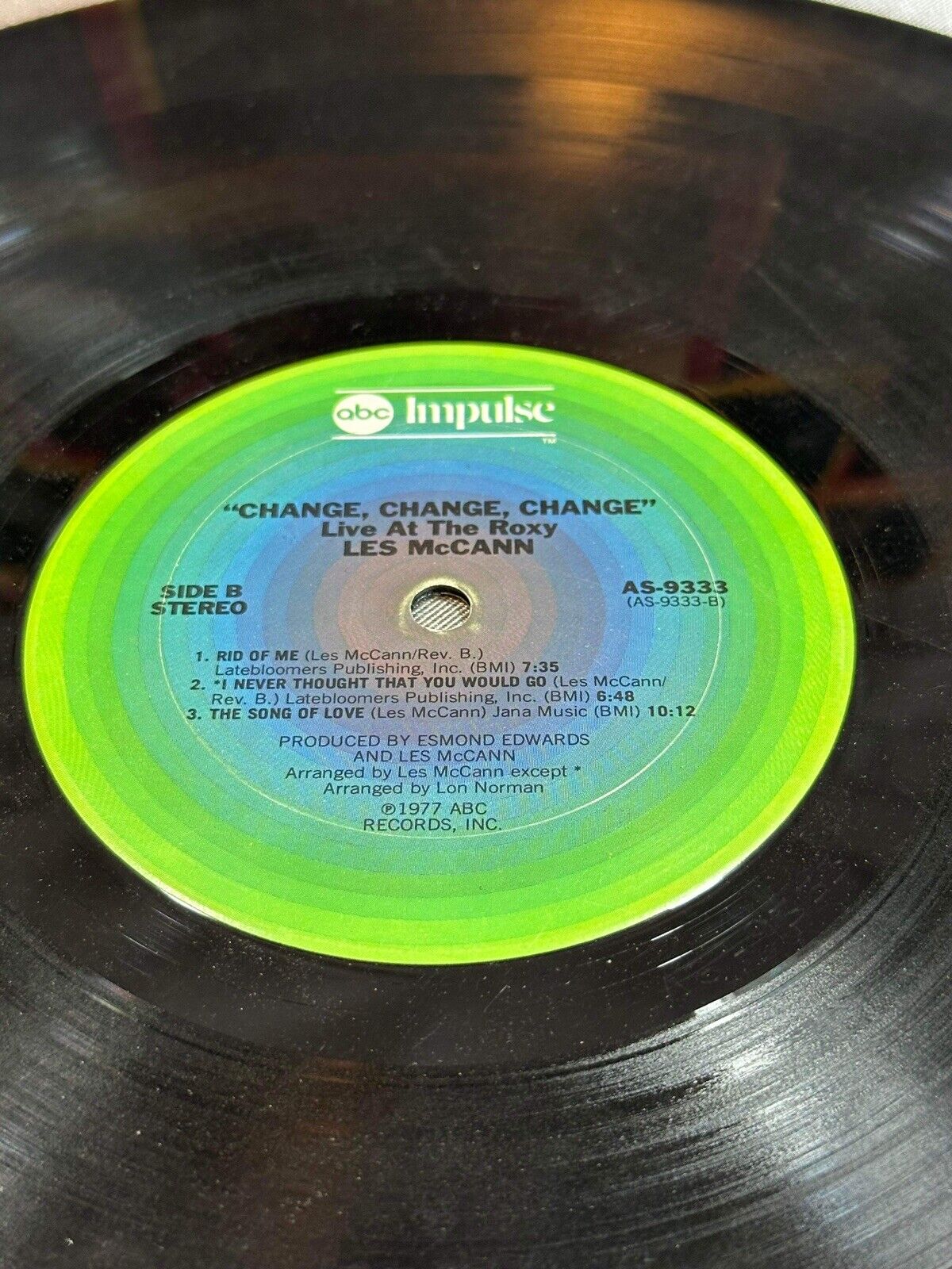 LES McCANN - LIVE AT THE ROXY Vinyl Lp ABC Impulse