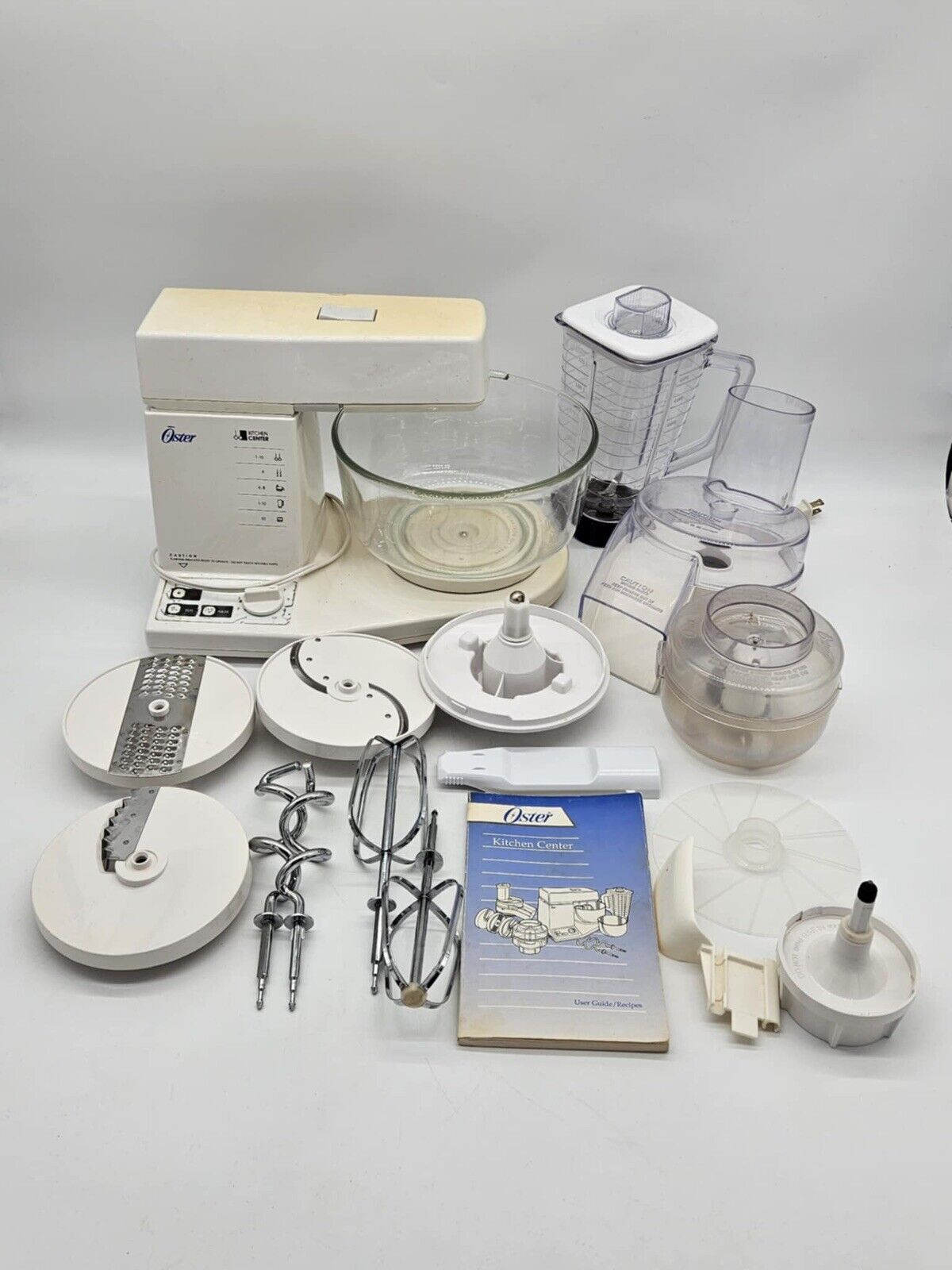 Vintage Oster Regency Kitchen Center COMPLETE w/ all accessories ~ 10 speed