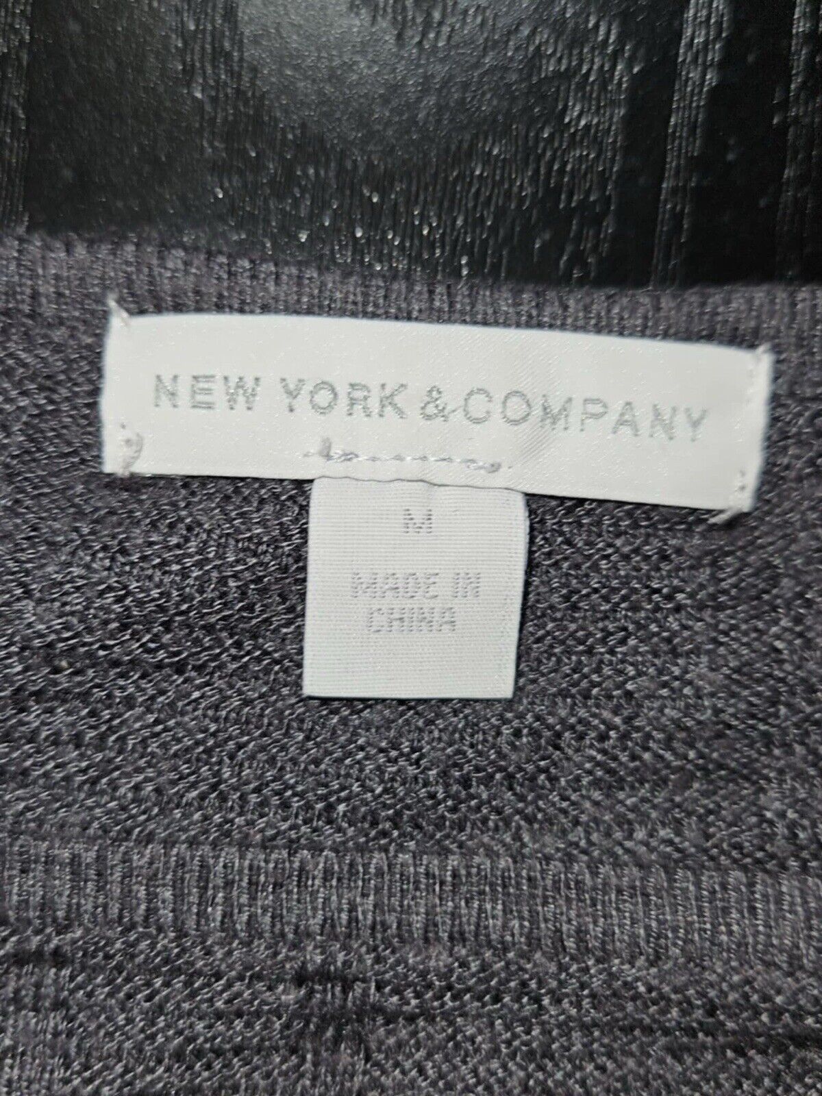 New York & Company 3/4 Sleeve Sweater, Dark Gray Size M Boat Neck Batwing