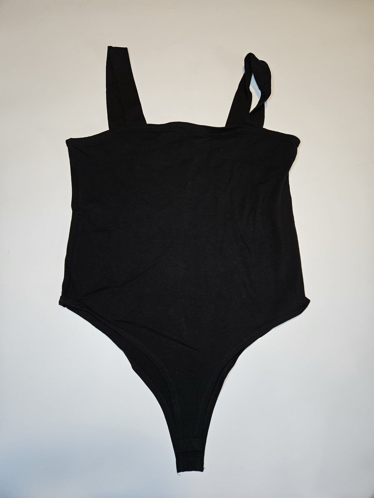 Black Sleeveless Tank Bodysuit Snap Crotch