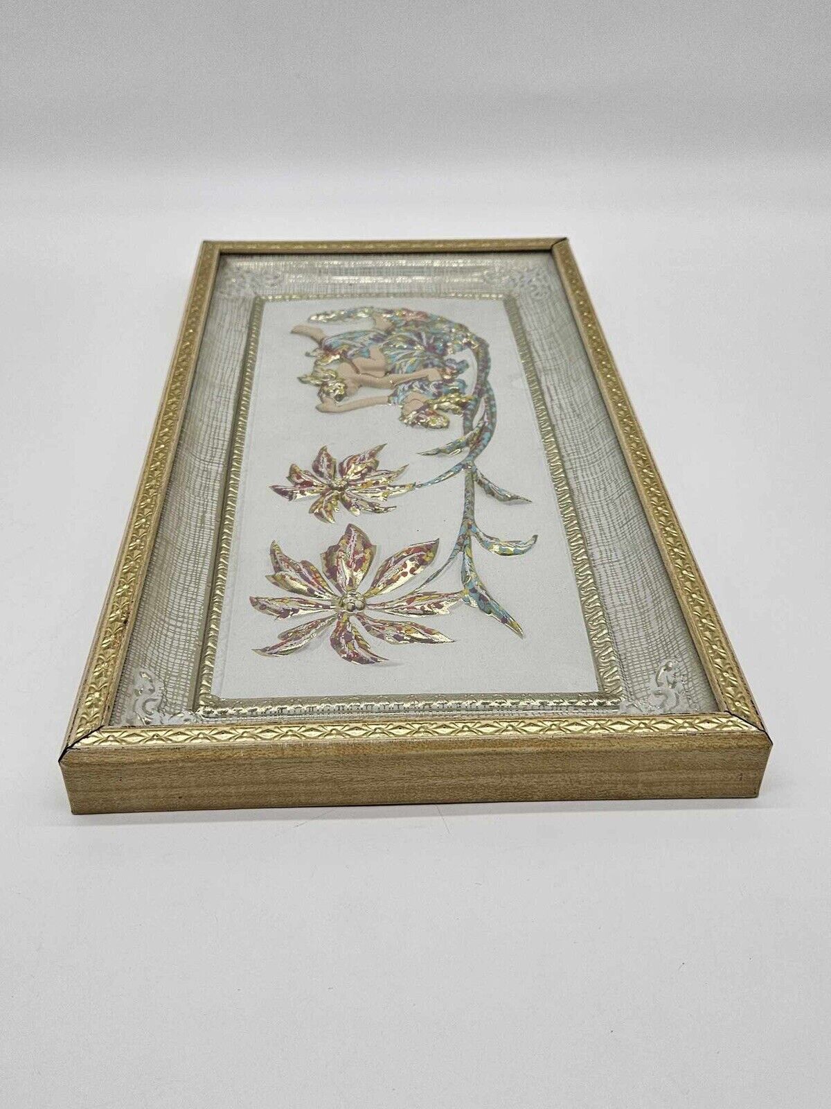 2 Vintage Metalcraft 4 Seasons Framed 3D MCM Pictures Art - NO. 7025