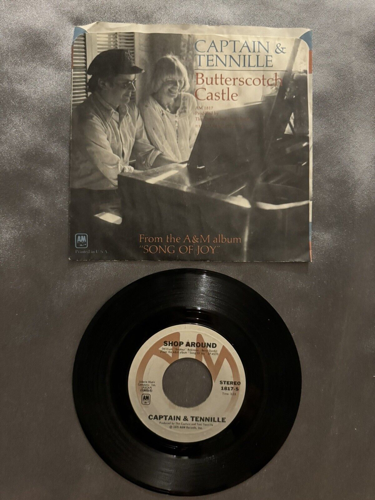 CAPTAIN & TENNILLE - Shop Around / Song Of Joy - Vinyl 45rpm 1976 A&M 1817-S