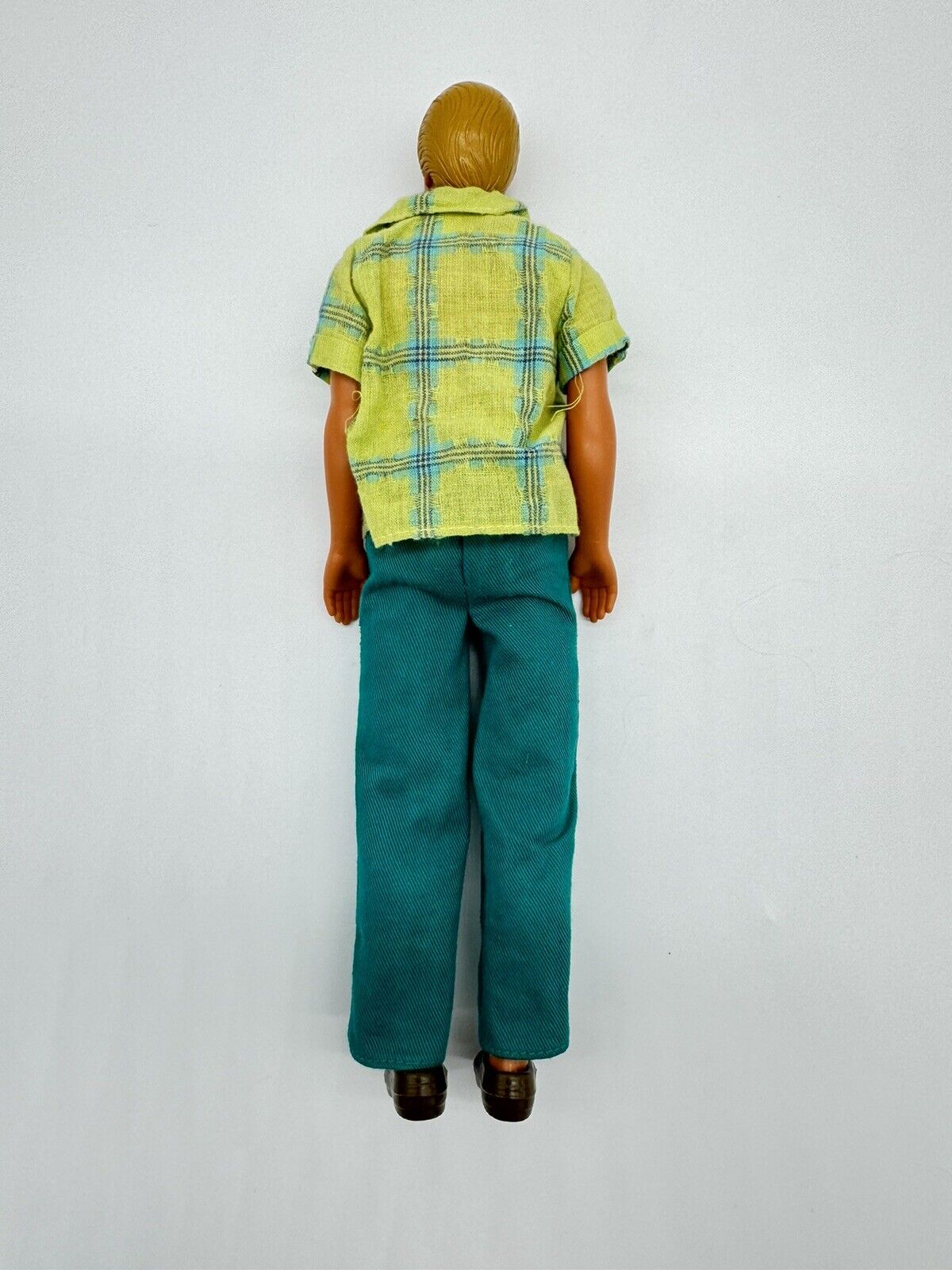 1968 Ken Doll Barbie Boyfriend Blue Eyes Blond Molded Hair Original Label Shirt