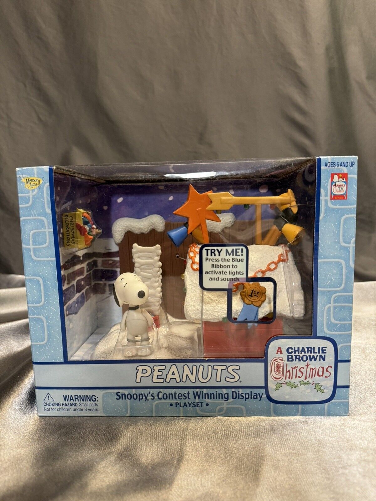 VTG Peanuts Playset Display A Charlie Brown Christmas Full Set New In Box VCTY