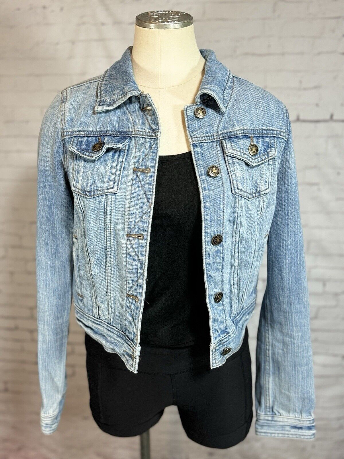 SZ SMALL “I love H81” Jean Jacket Light Denim - WCLTH 001
