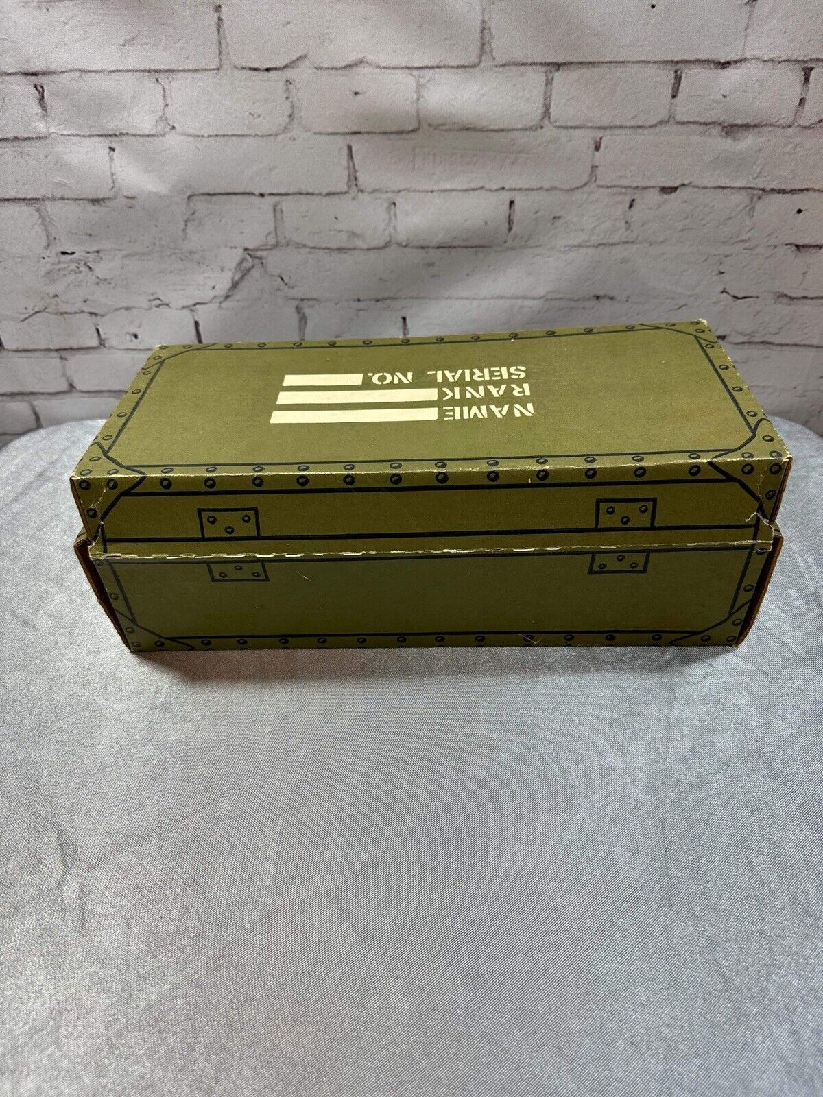 VINTAGE ORIGINAL HASBRO GI JOE CARDBOARD FOOT LOCKER STORAGE BOX 1964 1960s