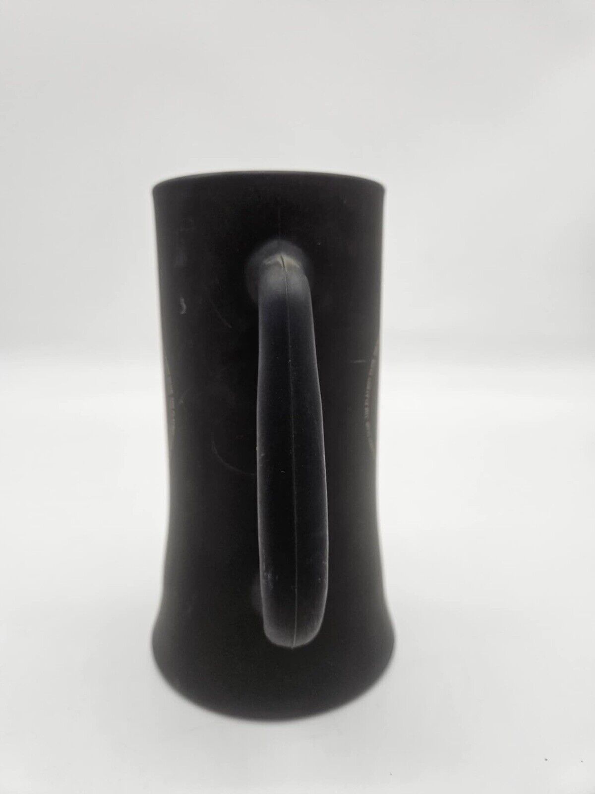 Vintage Playboy Club Bunny Gold Logo Matte Black Frosted Glass Beer Mug Stein