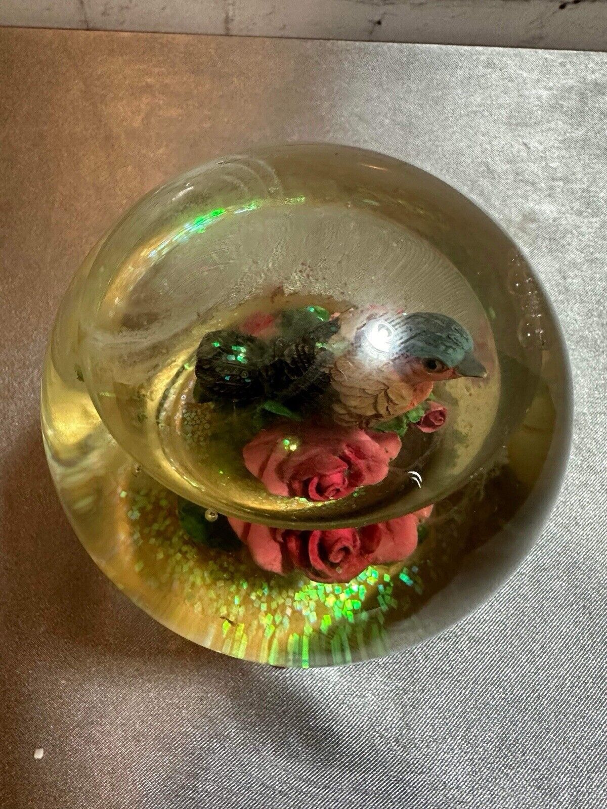 Vintage Robin Snow Globe VFG