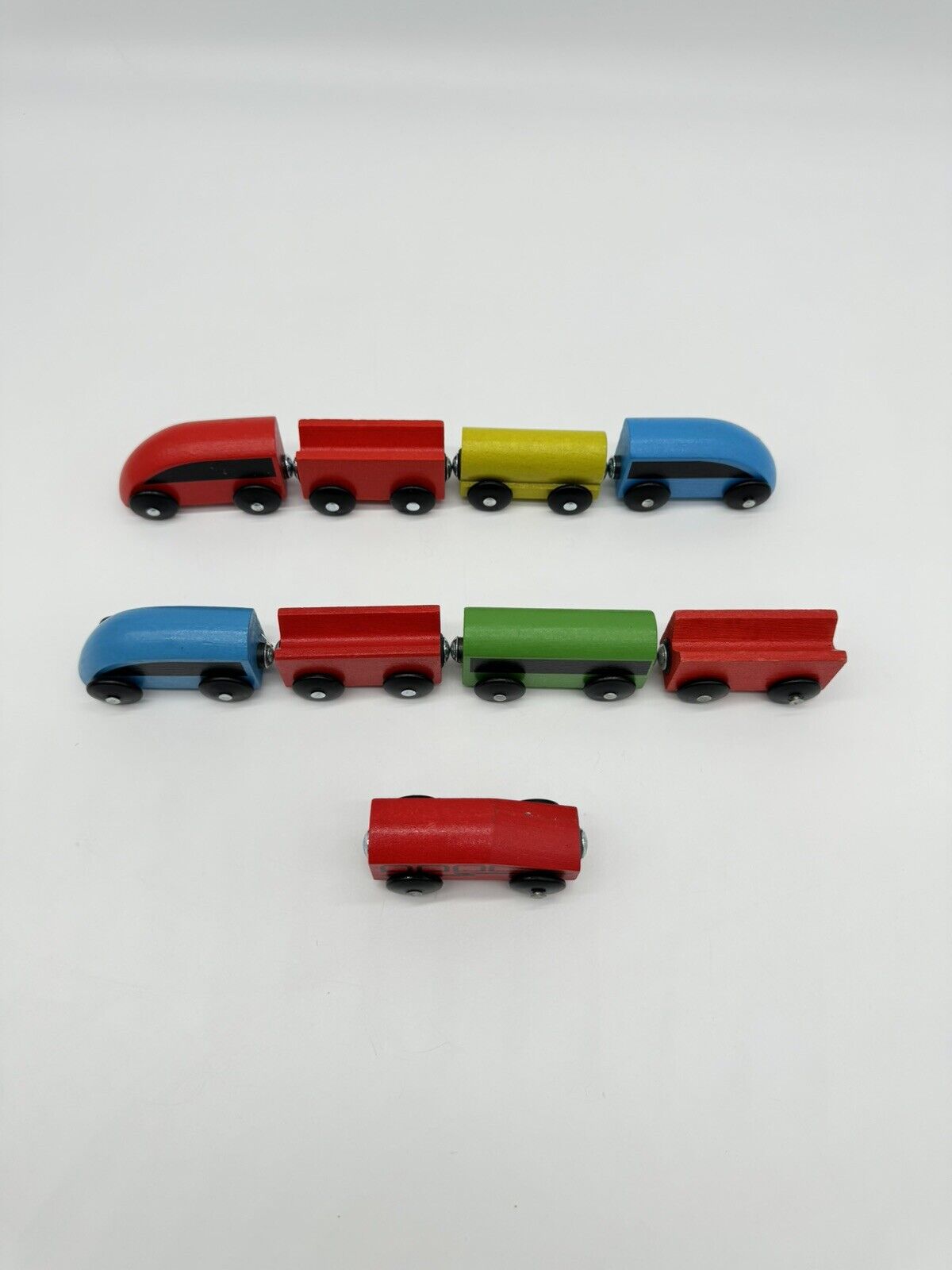 LILLABO Magnetic train pieces without tracks Ikea - Lot of 9 Cars