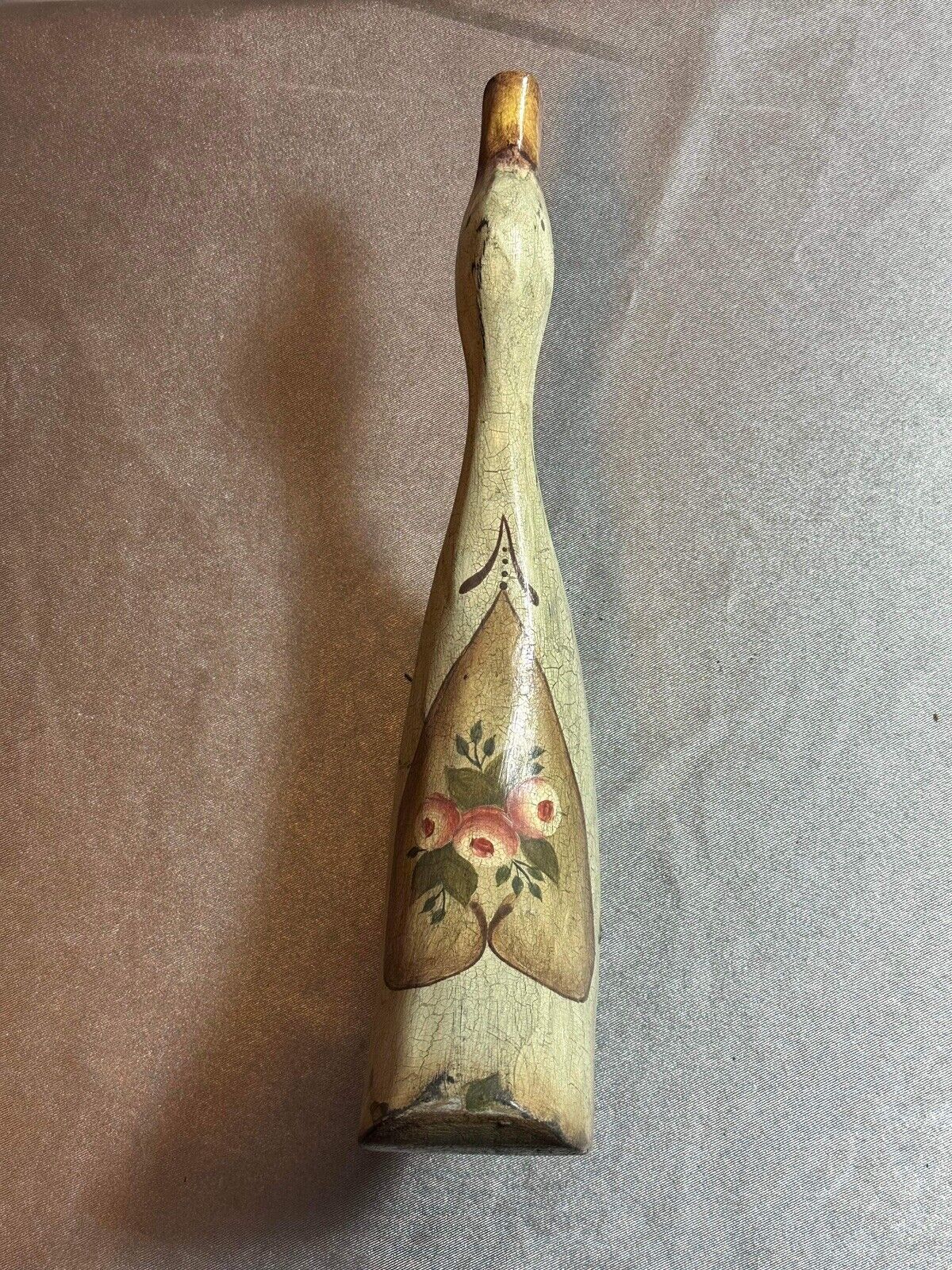 Vintage Hand Carved & Painted Wood Duck Sculpture 1980s VHD TNO