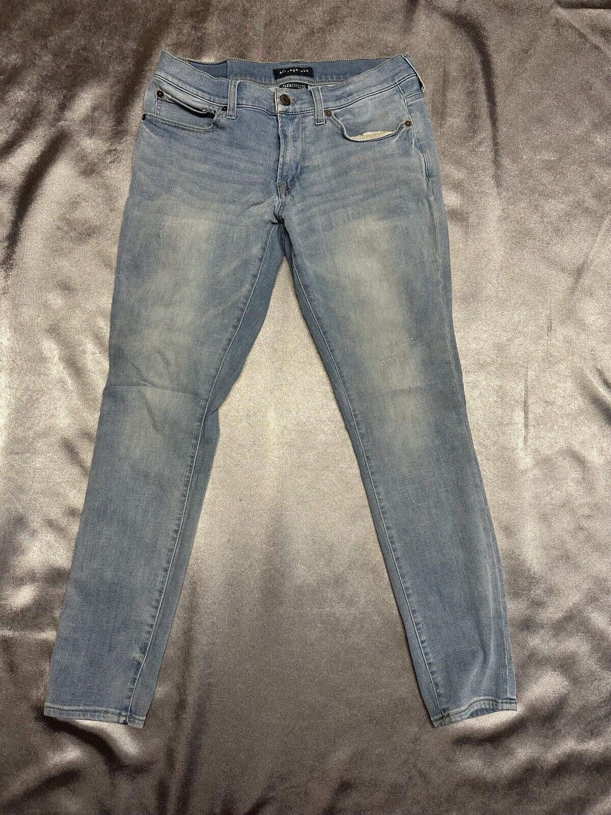 Aeropostale Mens Flex Effects Super Skinny Stretch Blue Jeans 30/32 MCLTH 001