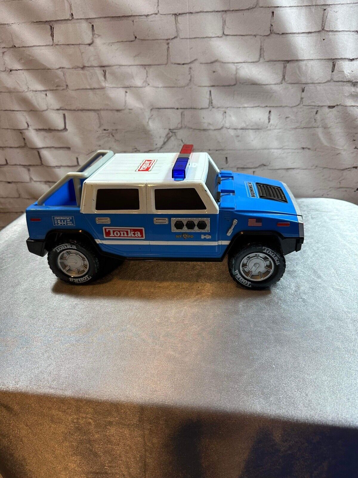 13-1/2" Tonka Police H2 Hummer Hasbro 2004 Rare Early Model *WORKING* VTY