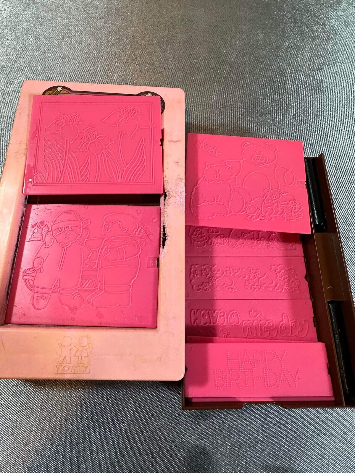 Vintage 1978 TOMY Great Greetings Card Maker Set ~ Complete VTY