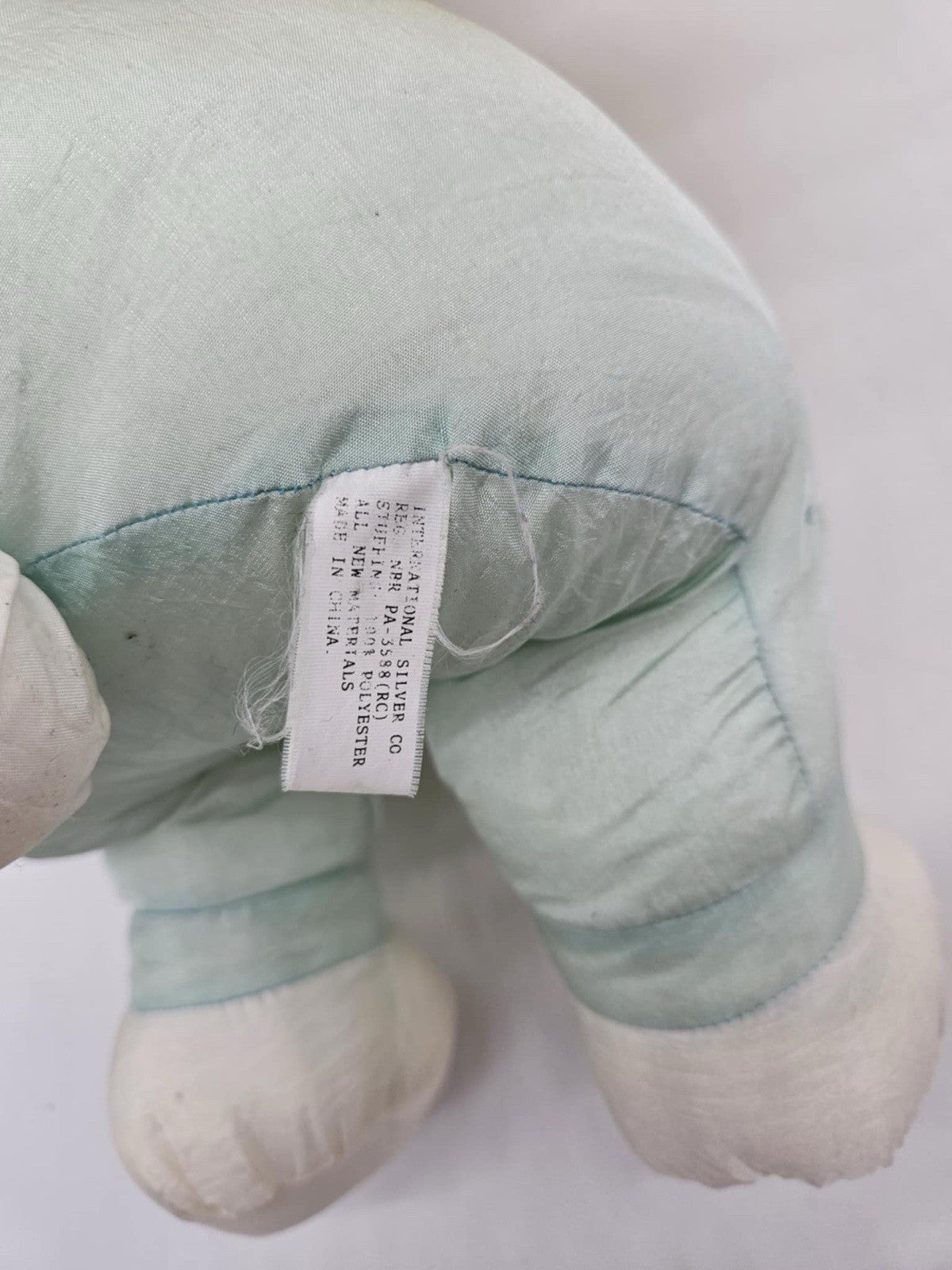 VTG International Silver Co. Parachute Bunny Rabbit Nylon Plush Stuffed Animal