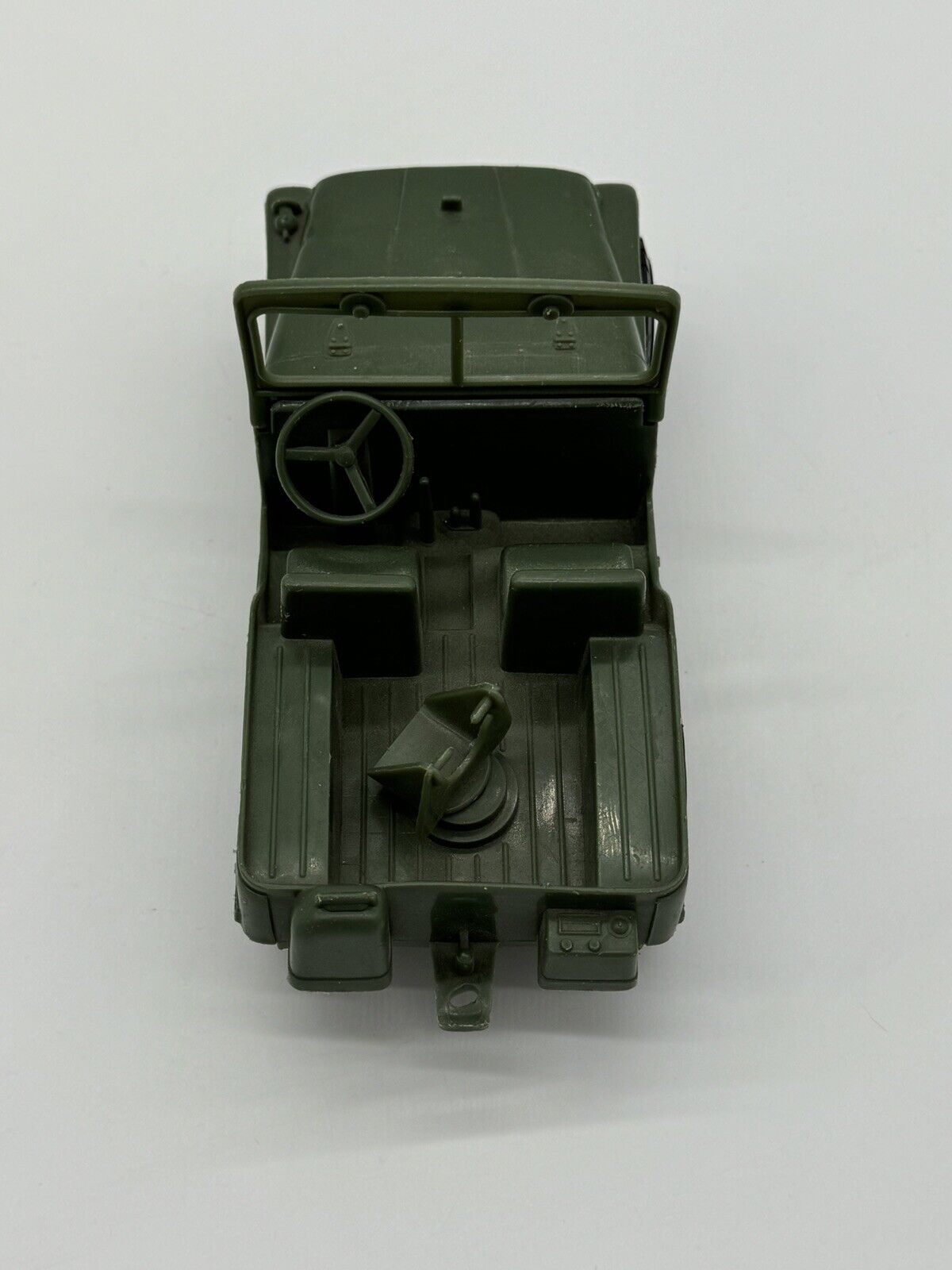 Vintage Processed Plastics Toy Army Jeep with Base For Machine Gun Bin 8