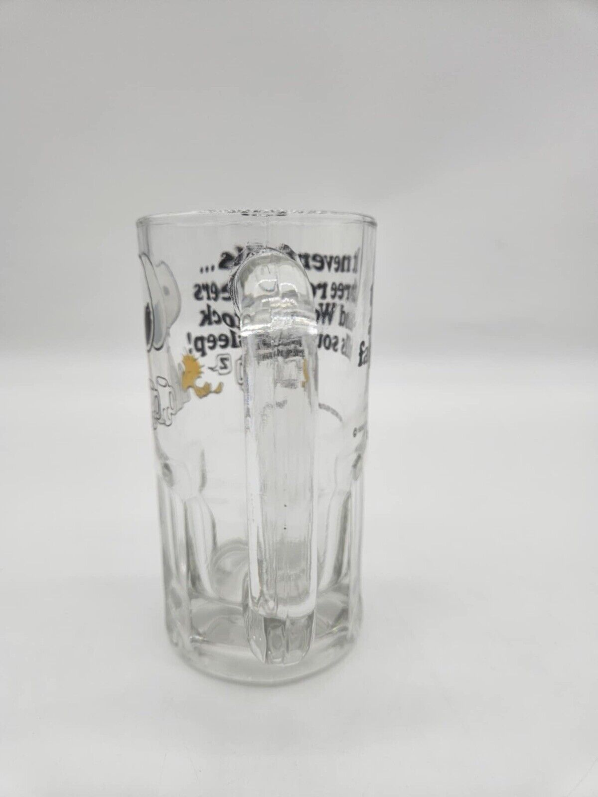 1965 Vintage Peanuts Snoopy Woodstock Root Beer Glass Mug Stein Collectible