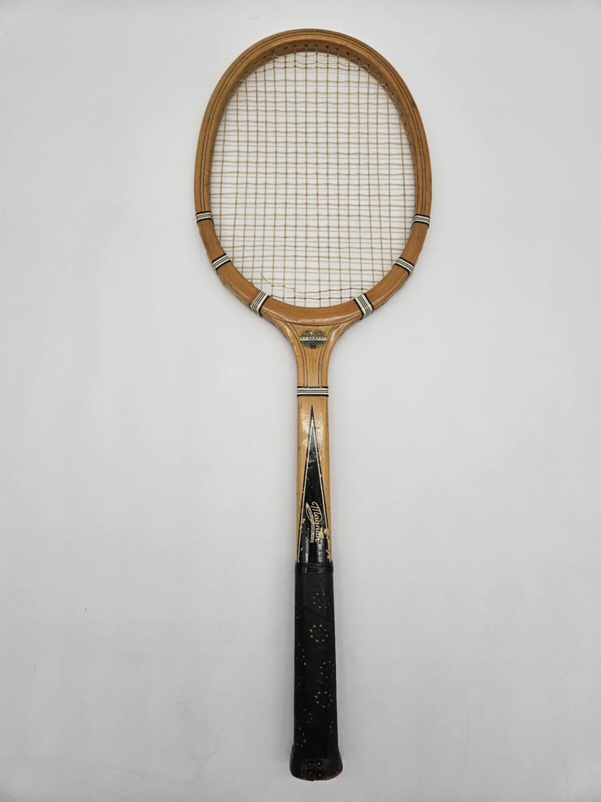 Vintage N.J. Magnan Aristocrat Wood Tennis Racquet