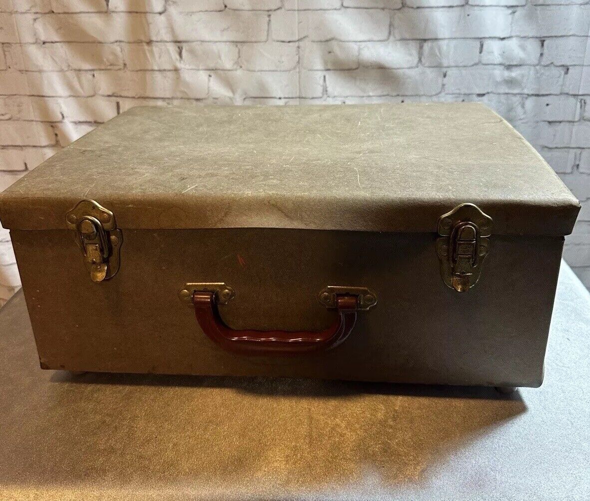 Vintage antique luggage trunk carry case TNO VHD