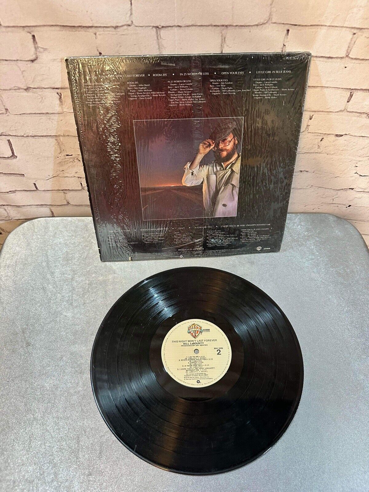 BILL LABOUNTY THIS NIGHT WON'T LAST FOREVER WARNER BROS. P11195 VINYL LP