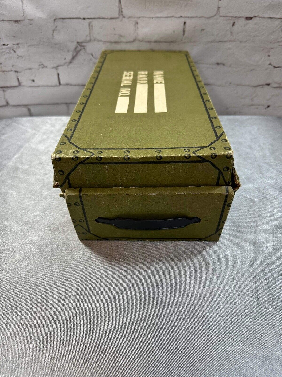VINTAGE ORIGINAL HASBRO GI JOE CARDBOARD FOOT LOCKER STORAGE BOX 1964 1960s