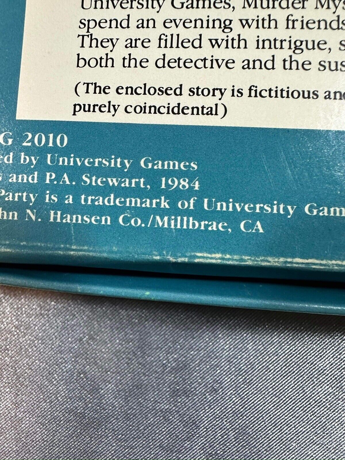 Vintage 1984 Murder Mystery Dinner Party Game “The Icicle Twist" UG2010