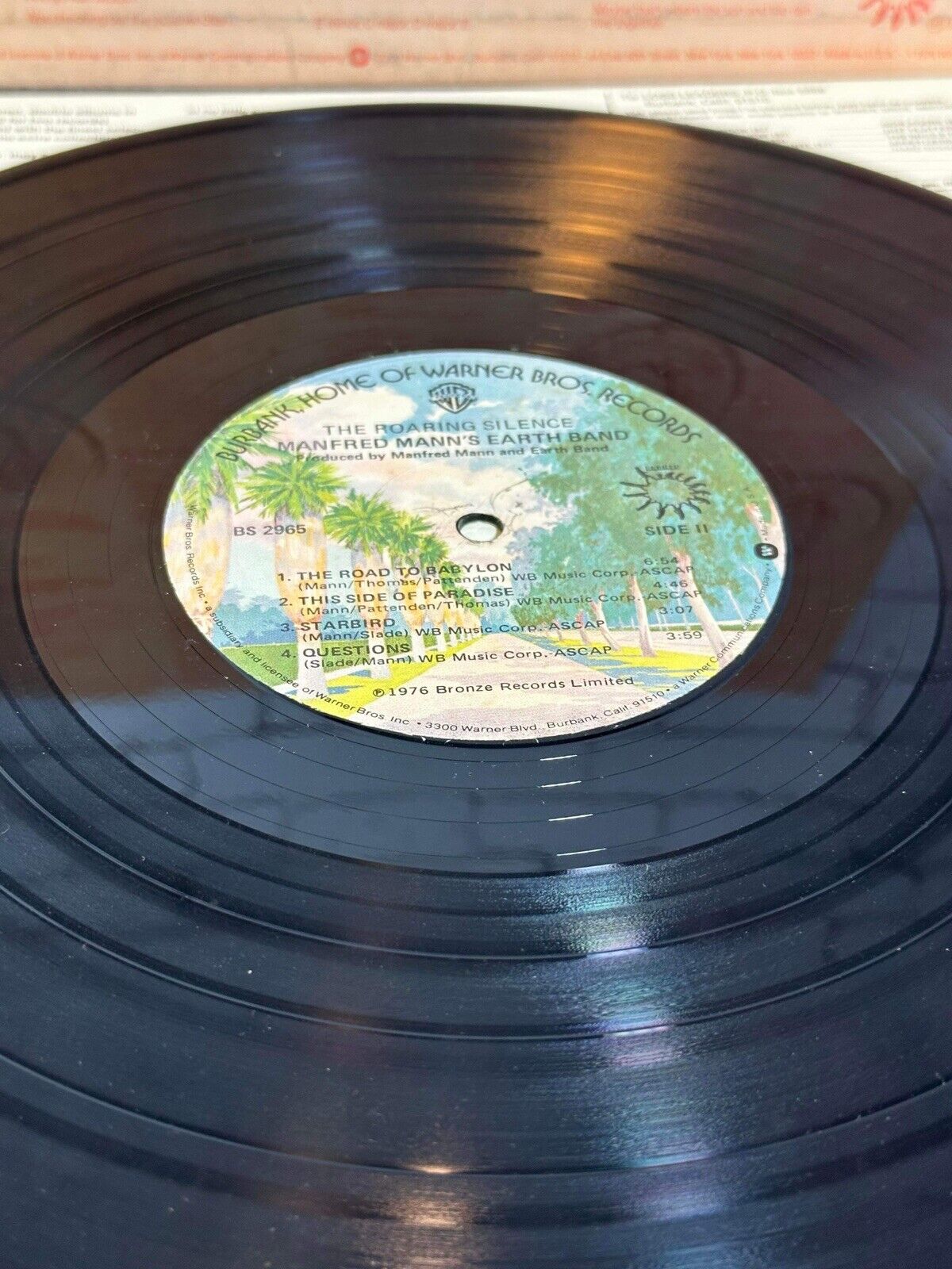 MANFRED MANN'S EARTH BAND: the roaring silence WB 12" LP 33 Vinyl RPM