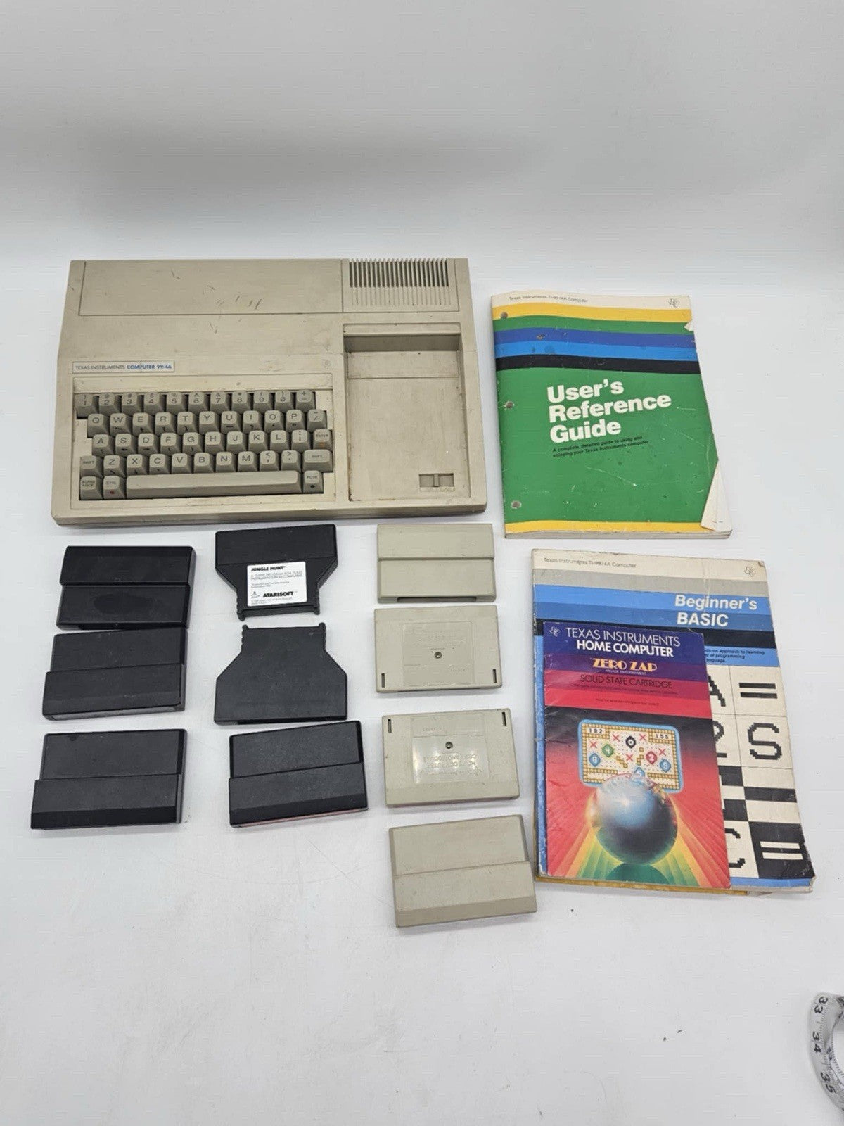 Vintage Texas Instruments TI99/4A Home Computer Original Manuals & 10 Games