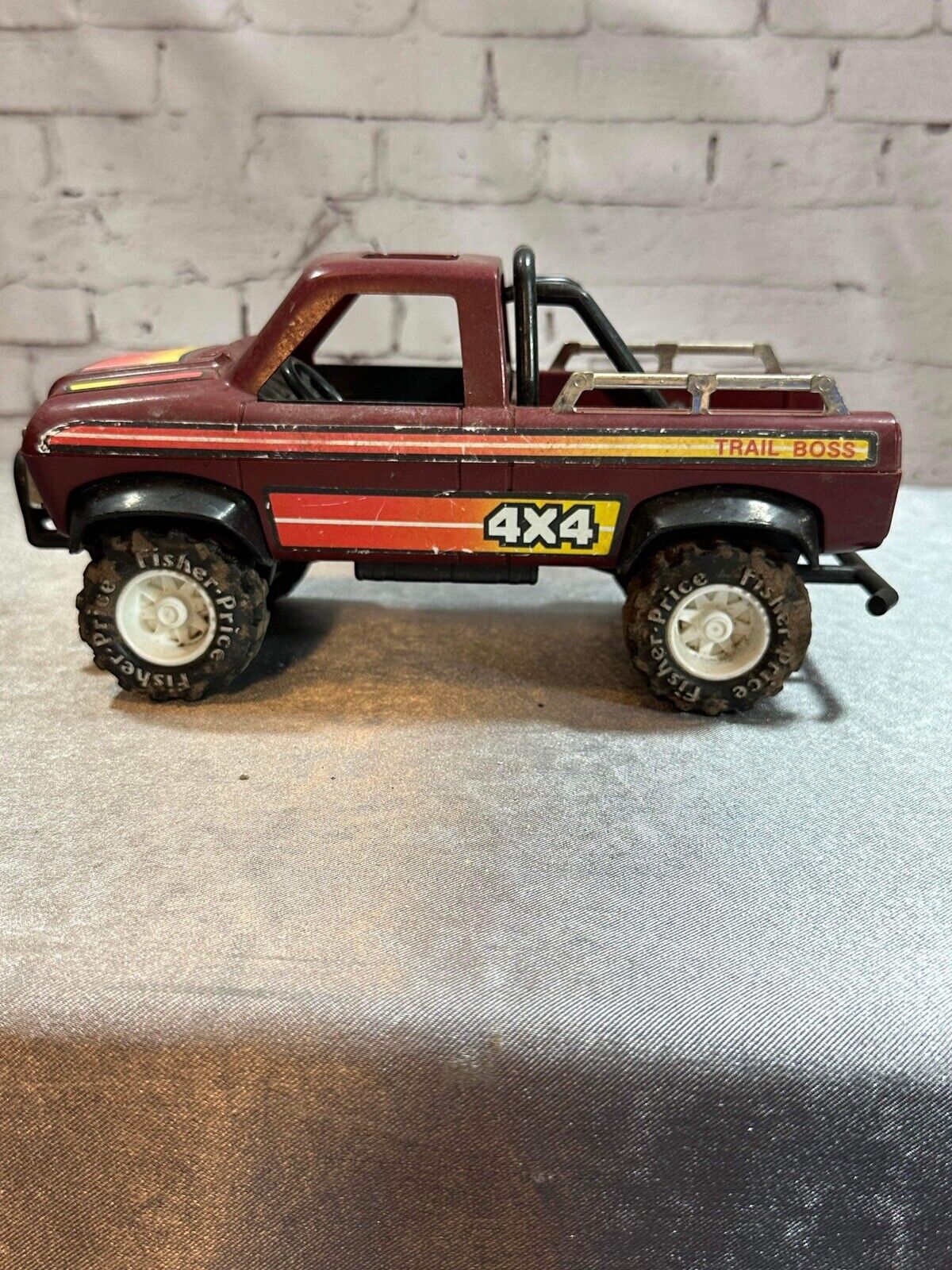 Trail Boss 4x4 truck with roll bar and lights 1983 Fisher Price 10 inch VTY