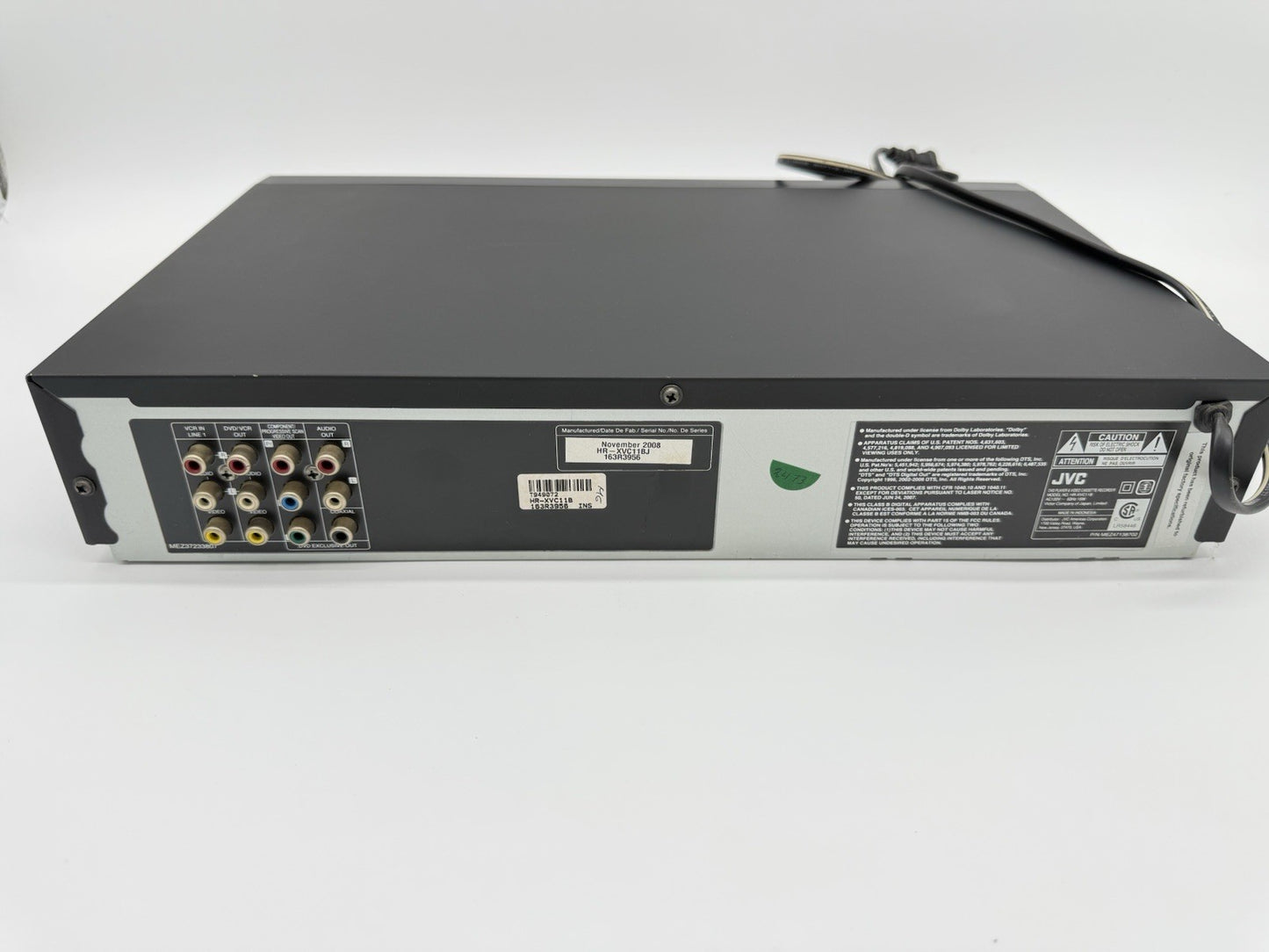 JVC HR-XVC11BJ DVD VCR Video Cassette Recorder Combo Player Tested and Working