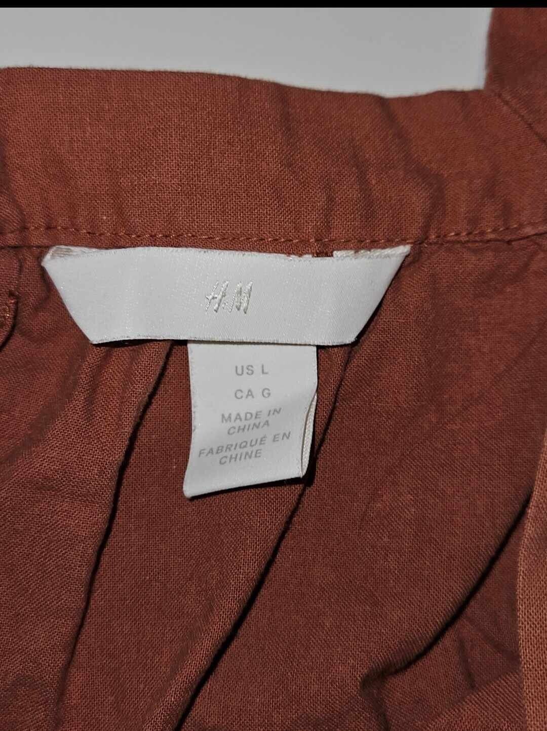 H&M Rust Brown / Orange Romper ~ Sz L US