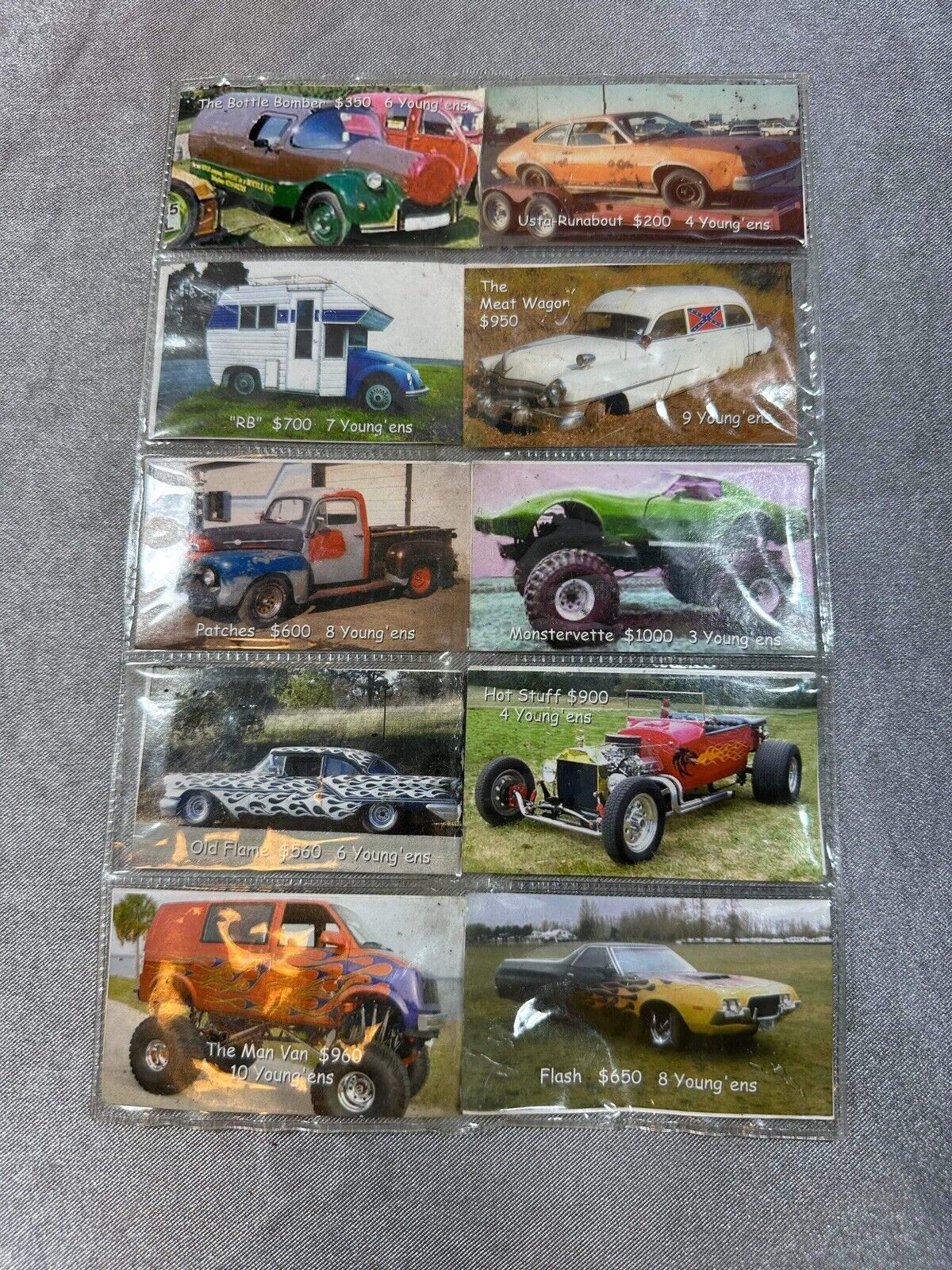 Funny Redneck Vehicle Game Cards TNO