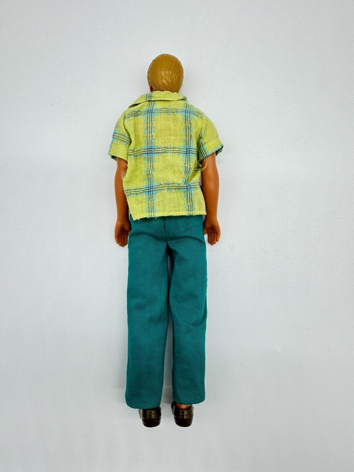 1968 Ken Doll Barbie Boyfriend Blue Eyes Blond Molded Hair Original Label Shirt