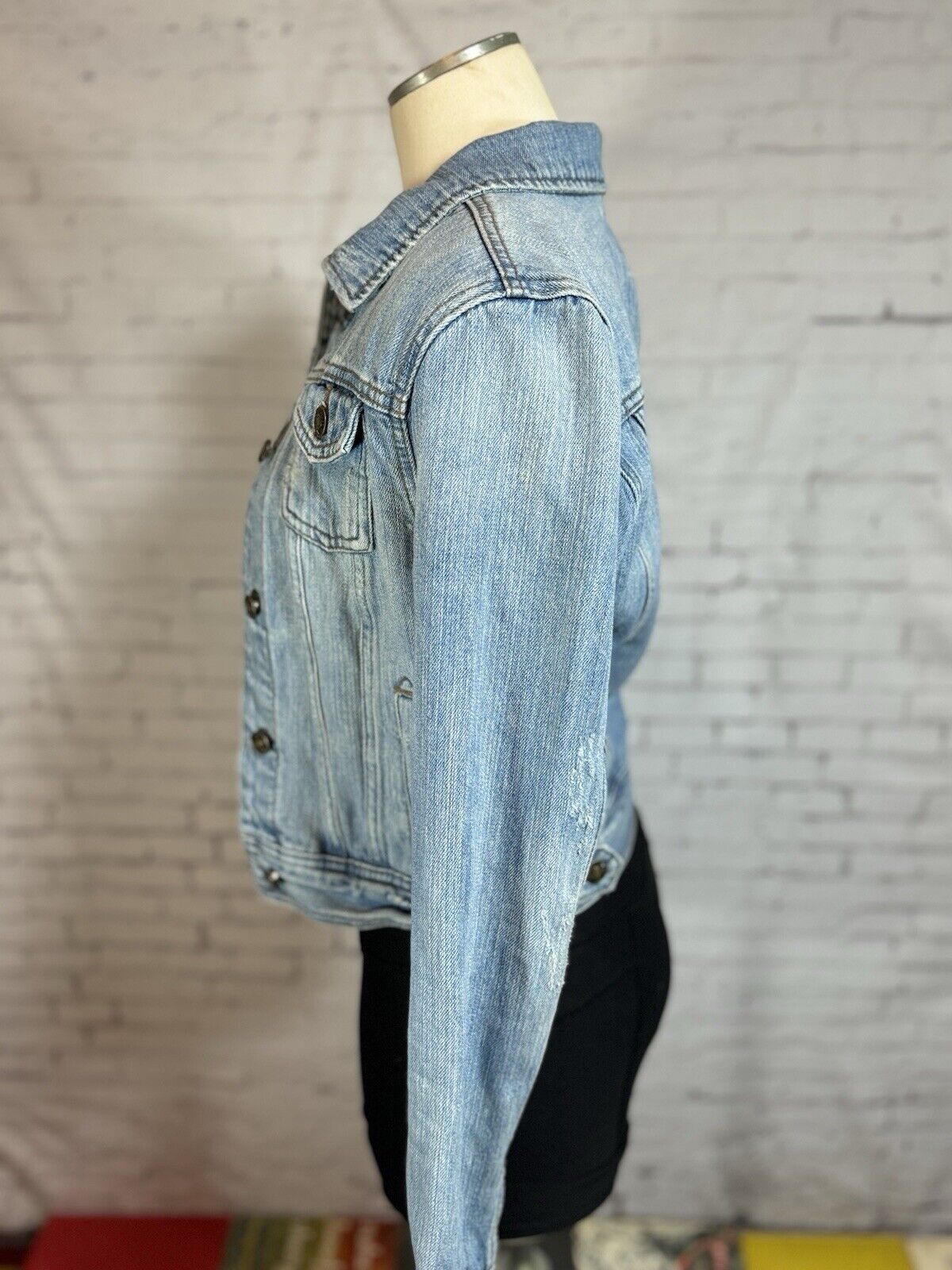 SZ SMALL “I love H81” Jean Jacket Light Denim - WCLTH 001