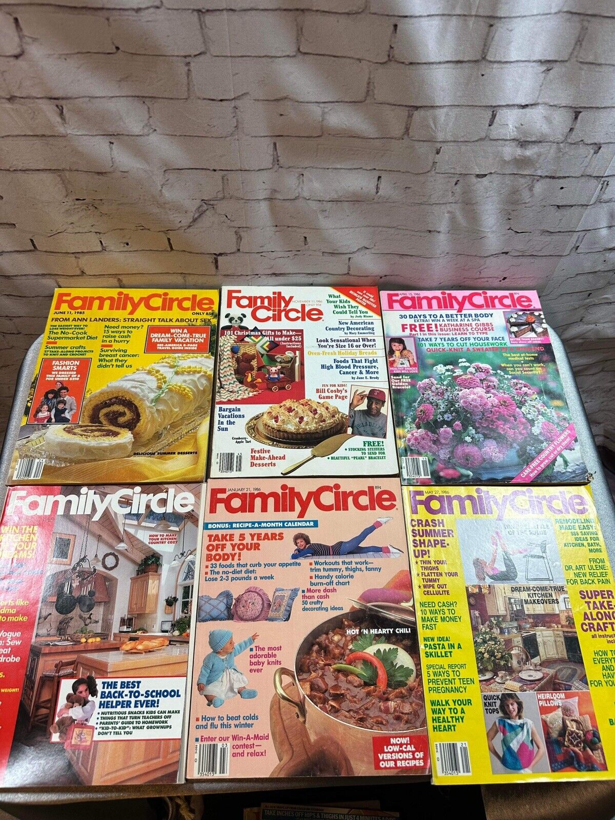 Family Circle magazine lot - Early 1980's lot of 6 - Vintage Back Issue