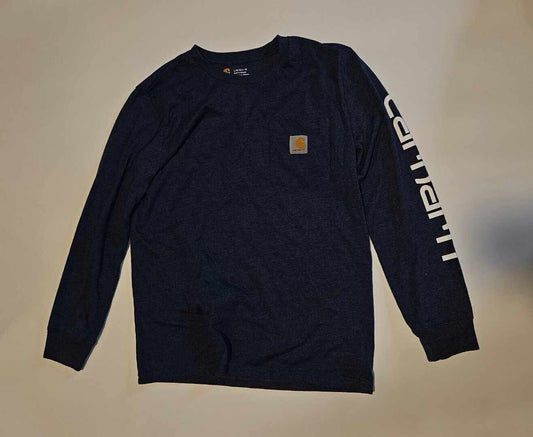 Carhartt  Original Fit Long Sleeve T-Shirt Men’s Navy Color ~ Sz Large