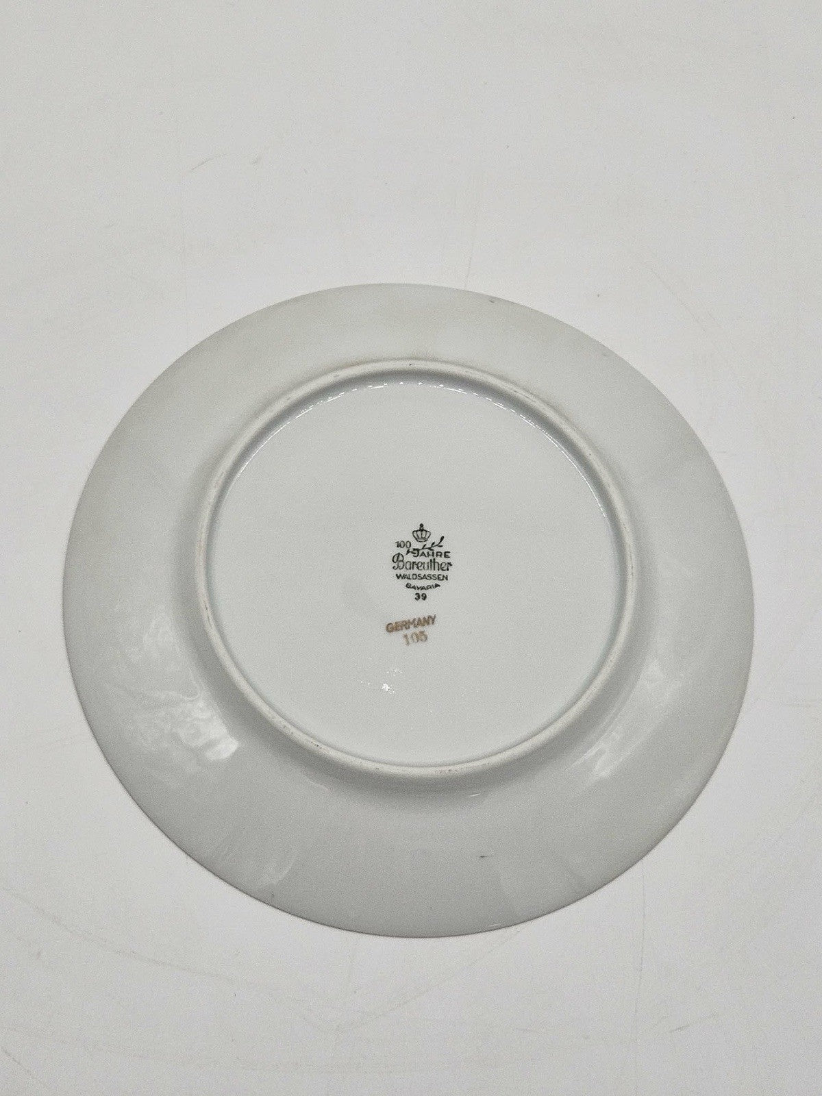 Vintage Bareuther Waldsassen Bavaria Germany Plate 8" Fruit & Nuts w Gold Trim