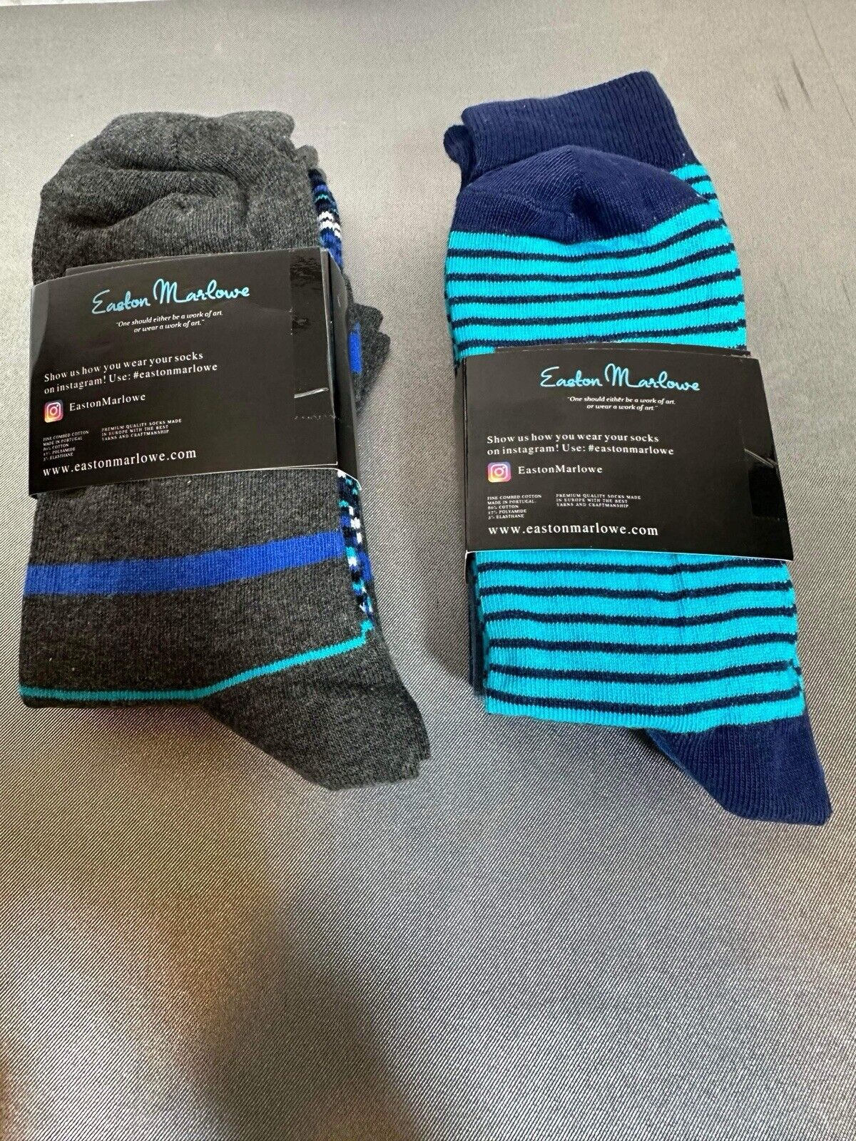 Easton Marlowe Mens Socks 6 Pairs Striped, Polkadots, Argyle, 10-13 MCLTH