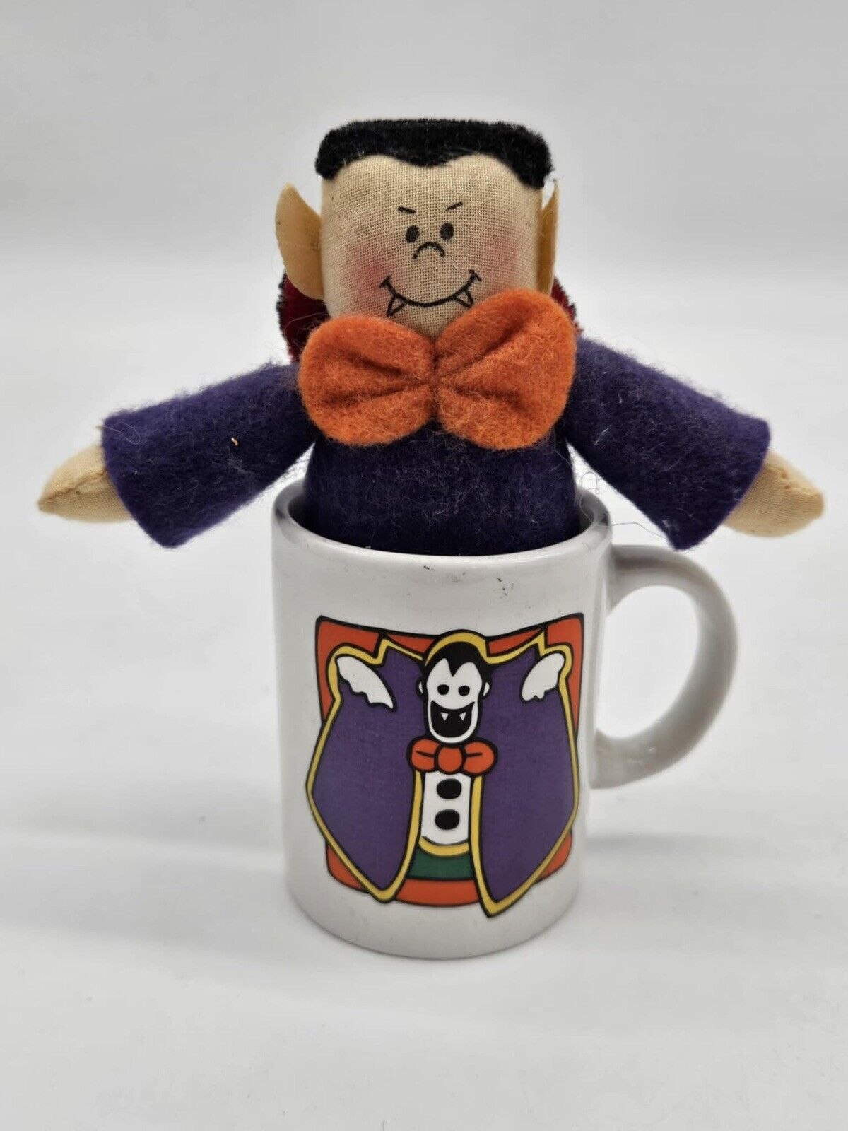 ADORABLE Vintage Dracula Coffee Cup w/ Plush Dracula
