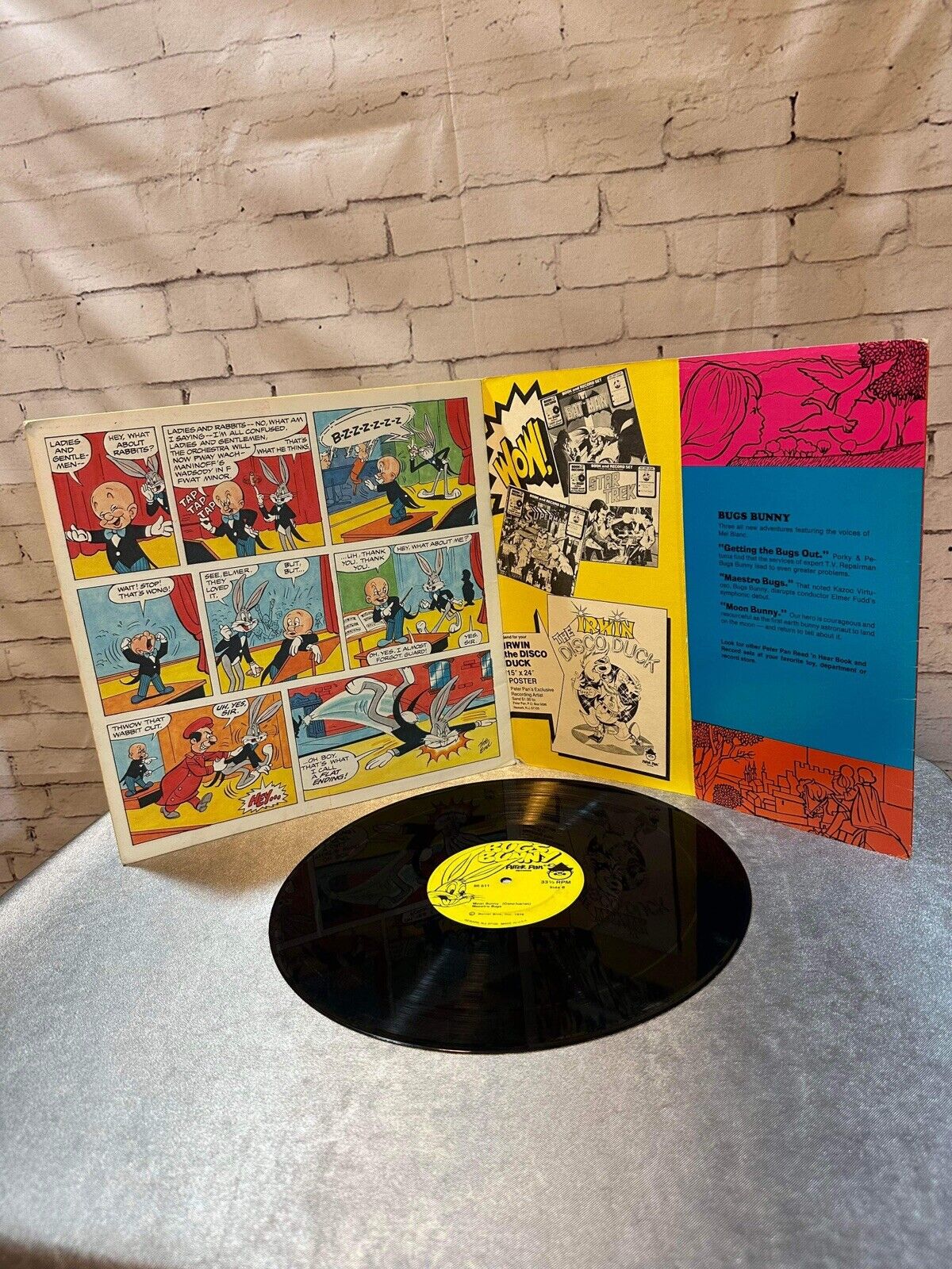 Bugs Bunny Vinyl 3 Funny Stories 1975 Warner Bros BR511 Peter Pan Records