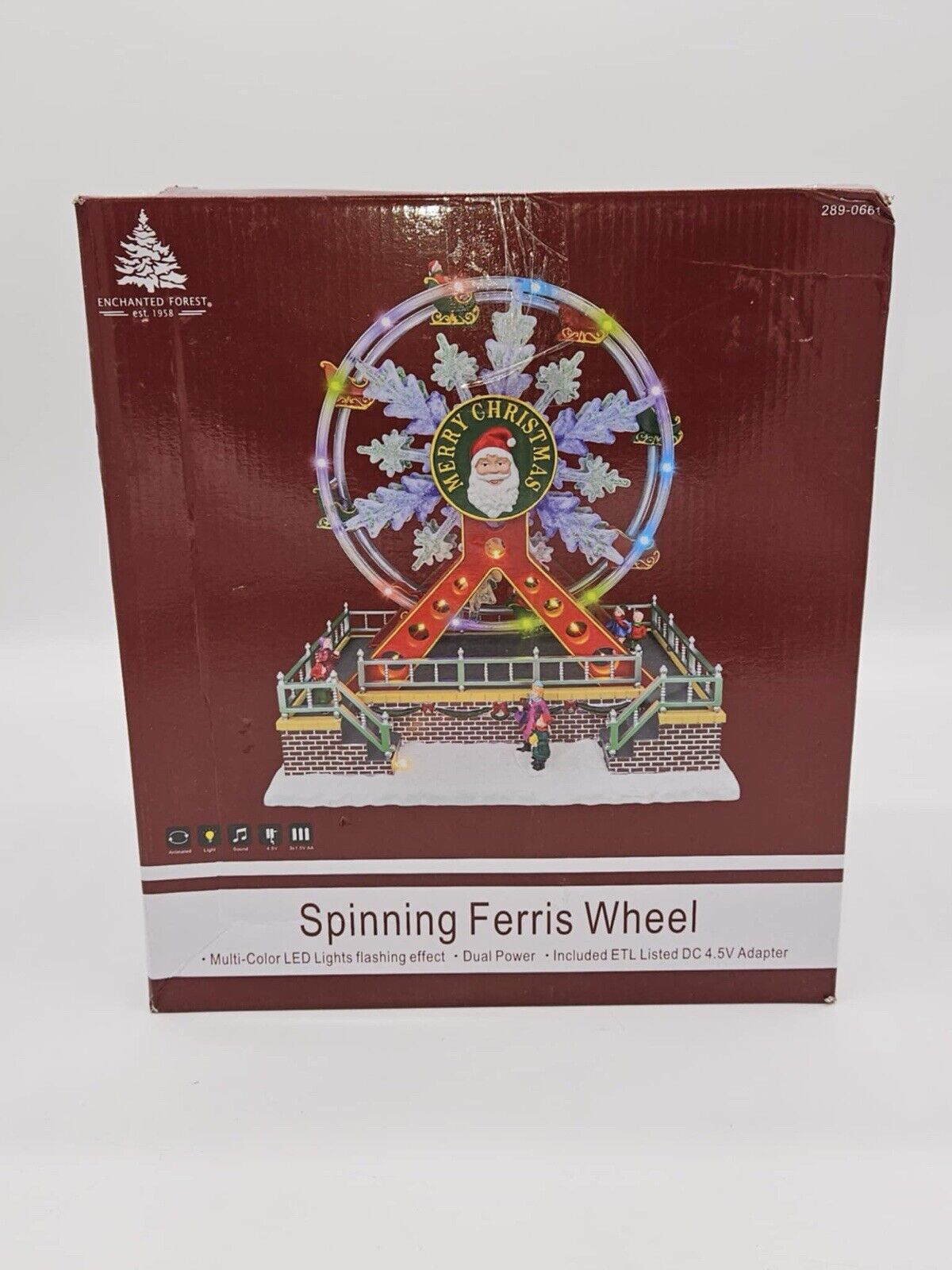 Christmas Enchanted Forest Santa Ferris Wheel Village Light-Up Carnival Ride