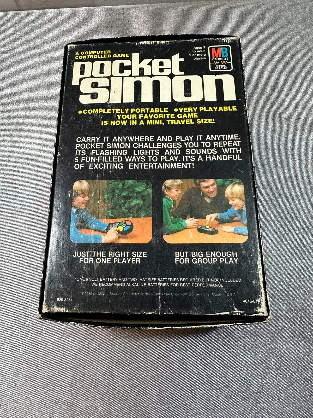 Vintage 1980 Pocket Simon Milton Bradley Electronic Handheld Game Tested 80s Vtg