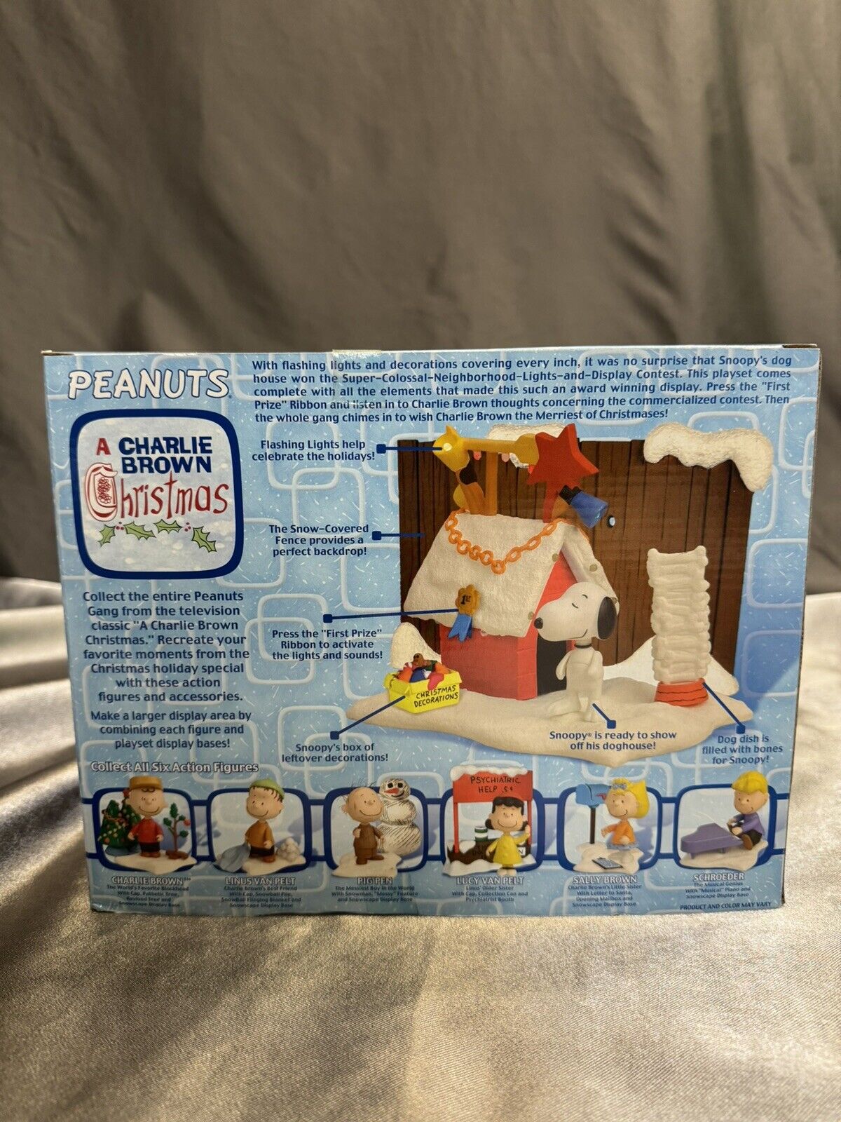 VTG Peanuts Playset Display A Charlie Brown Christmas Full Set New In Box VCTY