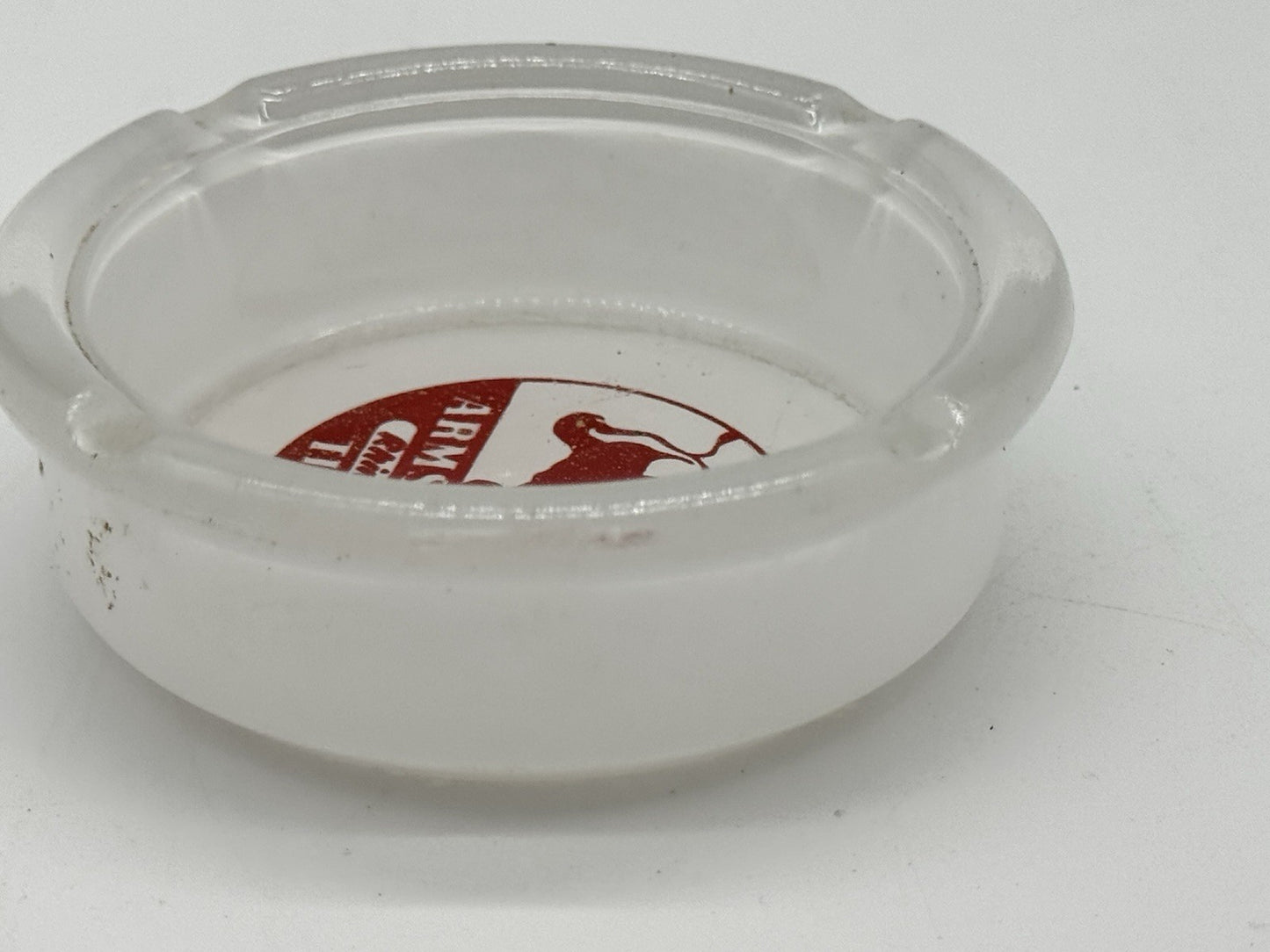 Armstrong Tires Ashtray Advertising Glass Insert 5 7/8” Diameter