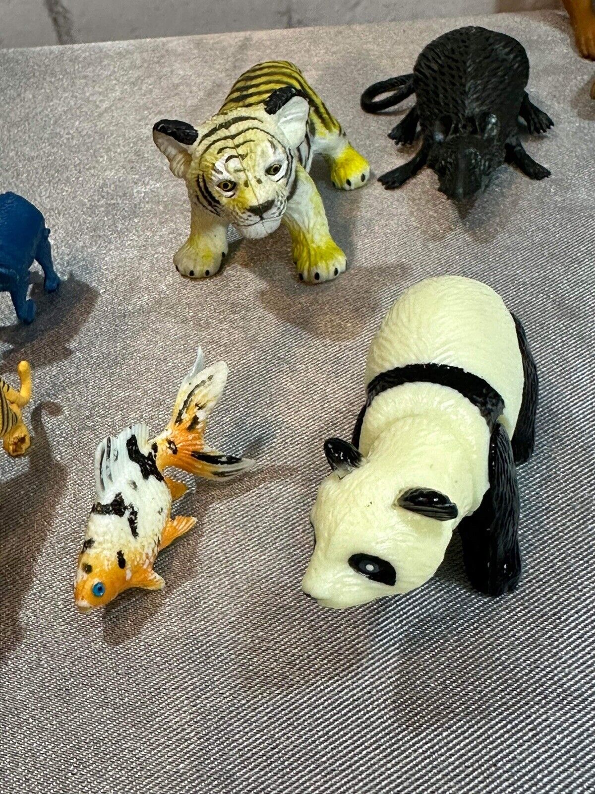 Vintage LOT of 16 Toy Animals 1960s 1970s 1980s VTY