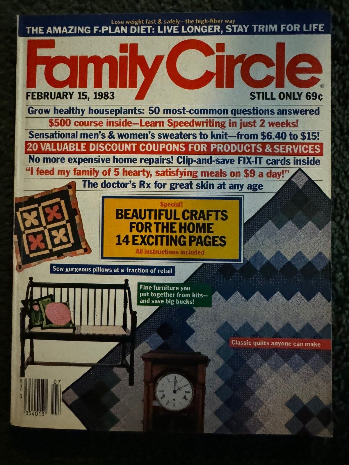 Family Circle magazine lot - Early 1980's lot of 9 - Vintage Back Issue