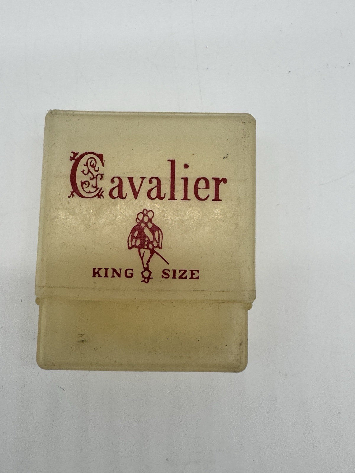 1960-70 Era Cavalier Cigarettes clear plastic 2-pc cigarette case Mail in promo-