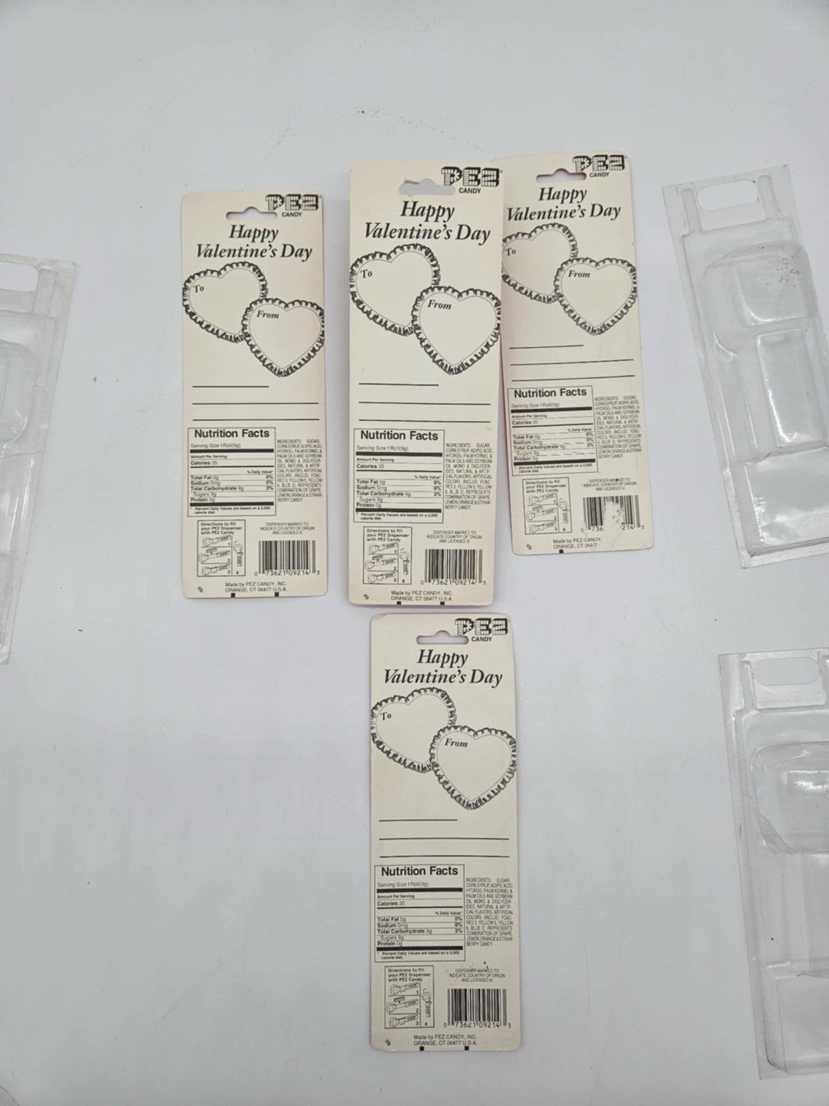 Transparent Valentine's Day Heart Pink Be Mine Pez Candy Dispenser lot of 3