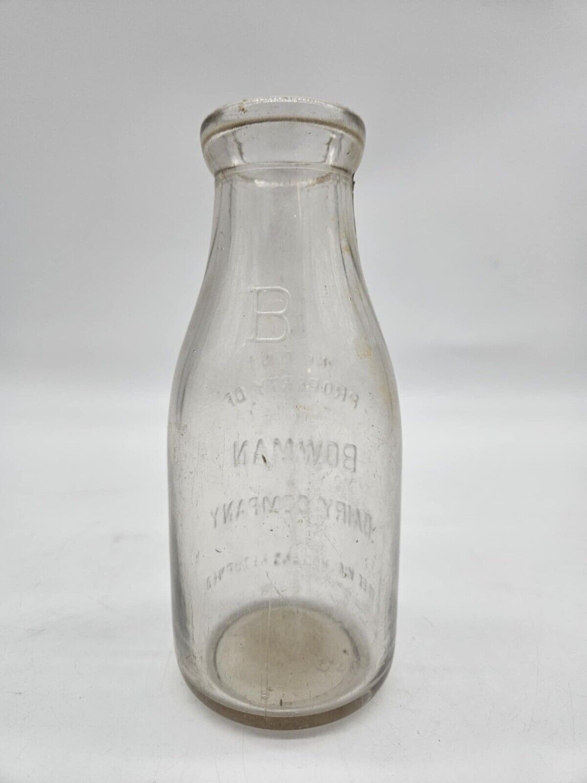 ANTIQUE 1946 PLATHS BUTTERCUP DAIRY PINT MILK BOTTLE ACL RENSSELAER NY NICE RARE